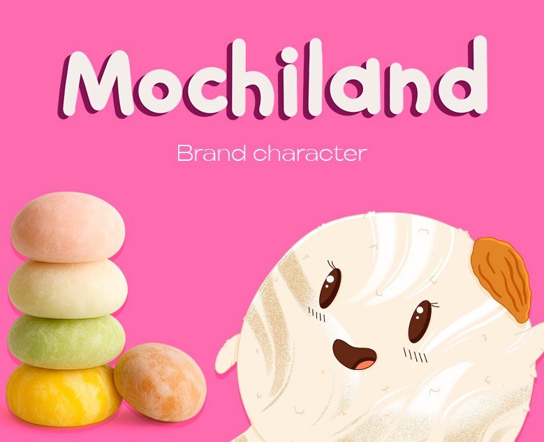 Mochiland.  Бренд персонаж для кафе мотти на Dprofile