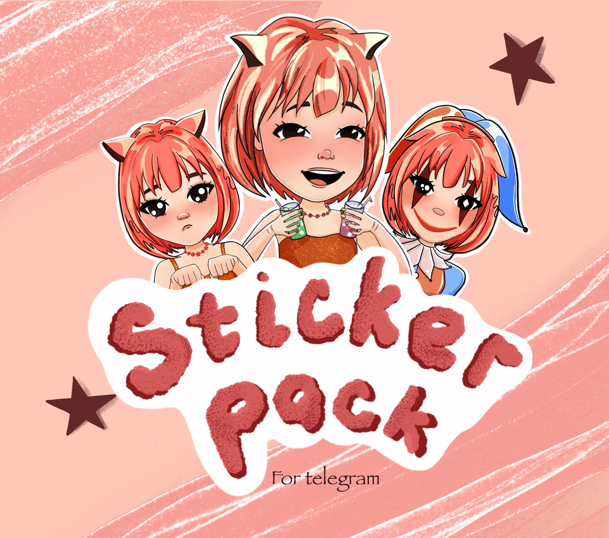 Sticker pack for telegram — Изображение №1 — Иллюстрация на Dprofile