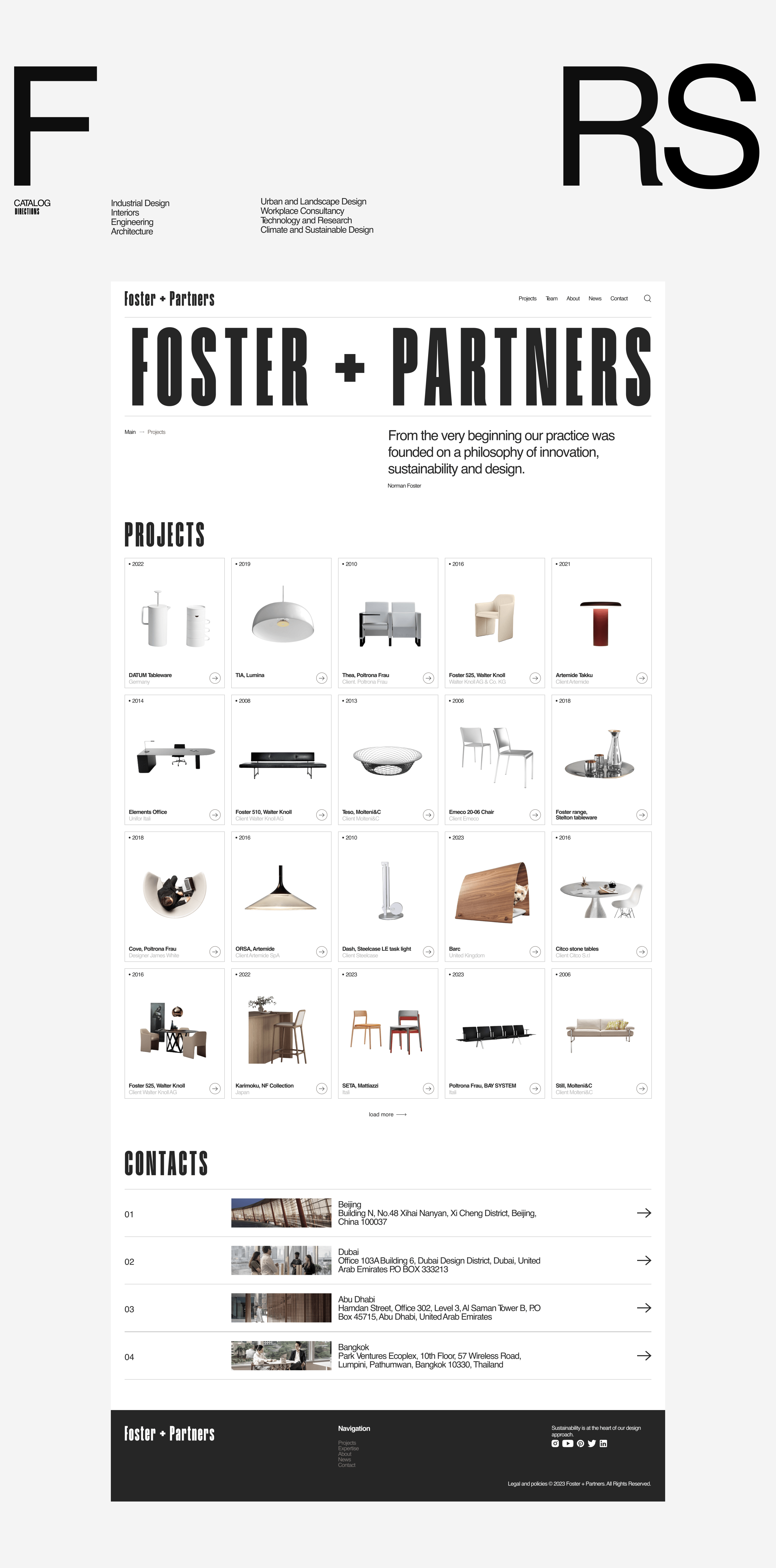 FOSTER+PARTNERS|NEWS WEBSITE REDESIGN — Изображение №8 — Интерфейсы на Dprofile