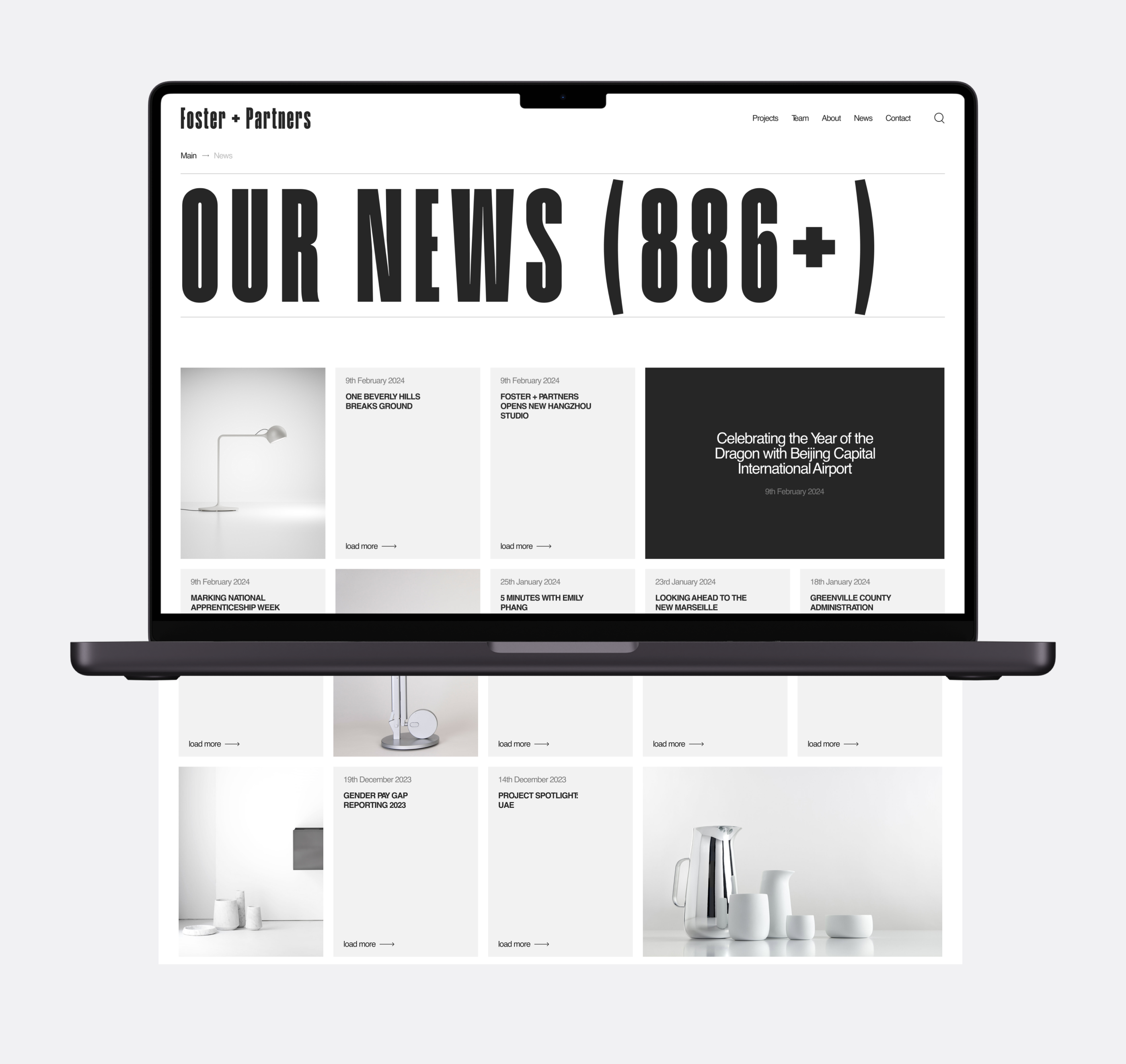 FOSTER+PARTNERS|NEWS WEBSITE REDESIGN — Изображение №16 — Интерфейсы на Dprofile