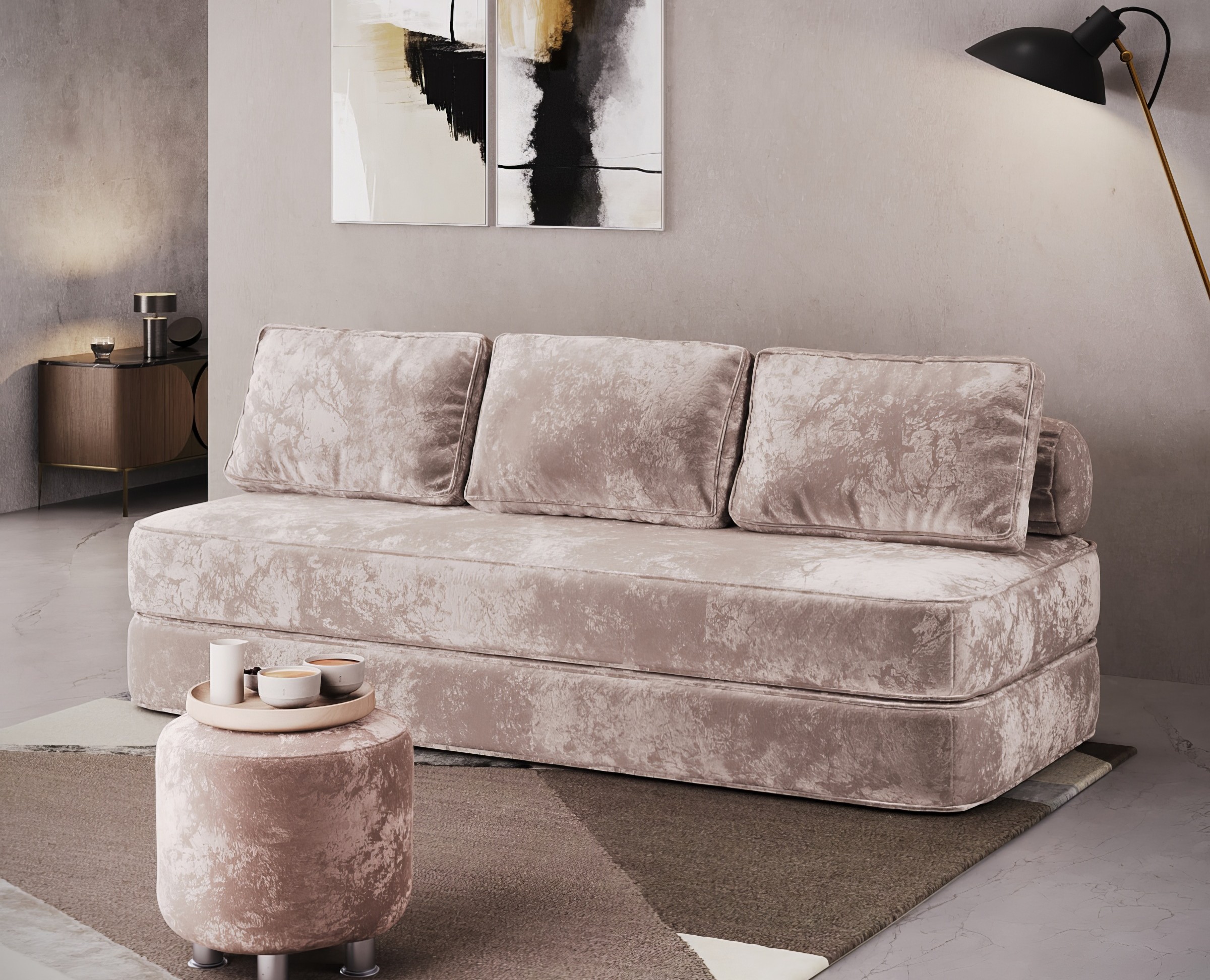 Диван бескаркасный интерьер / sofa is frameless — 3D на Dprofile