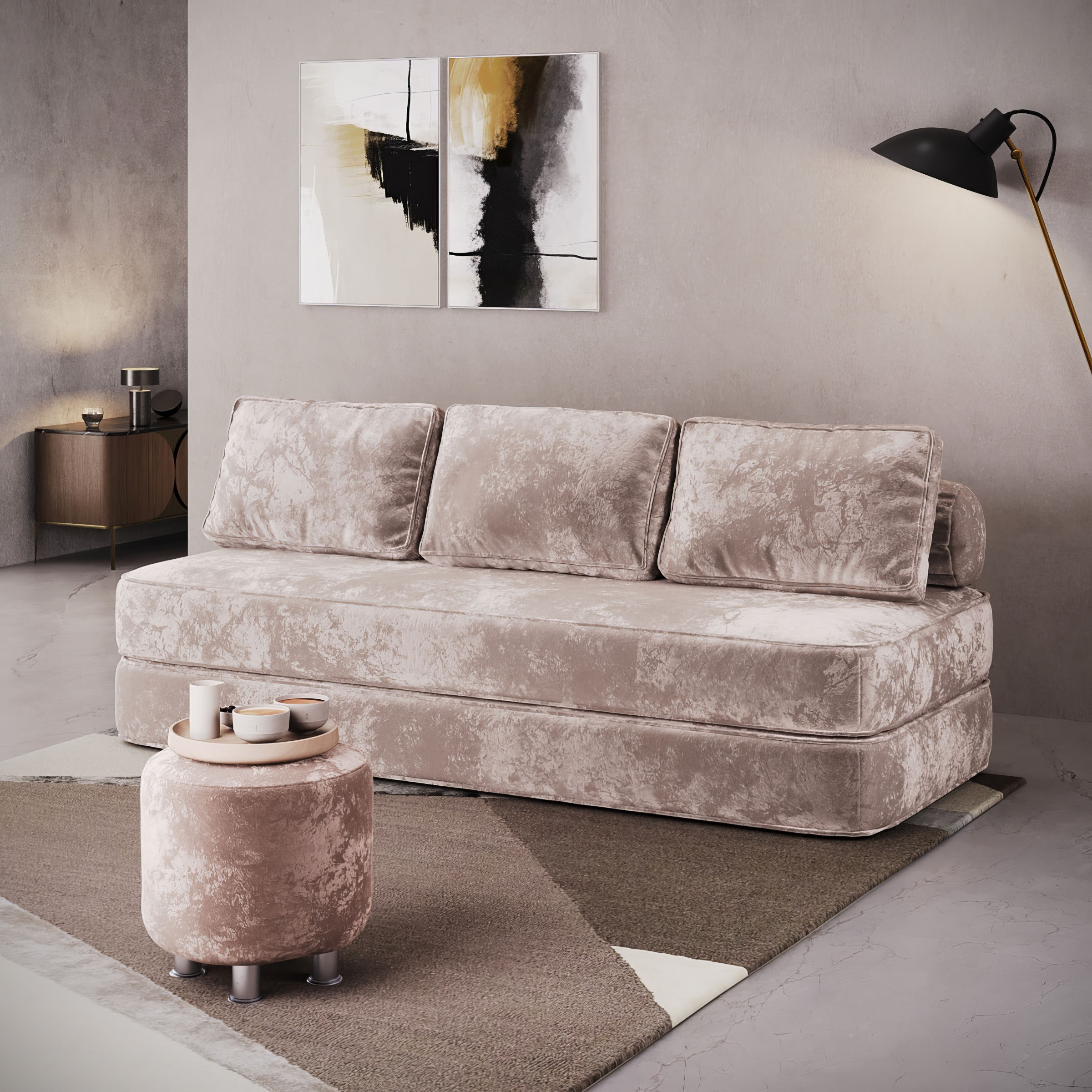 Диван бескаркасный интерьер / sofa is frameless — Изображение №1 — 3D на Dprofile