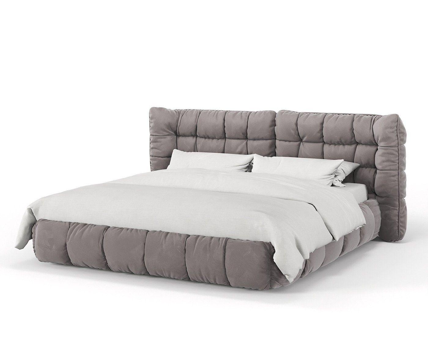Кровать с мягкими элементами /bed — 3D на Dprofile