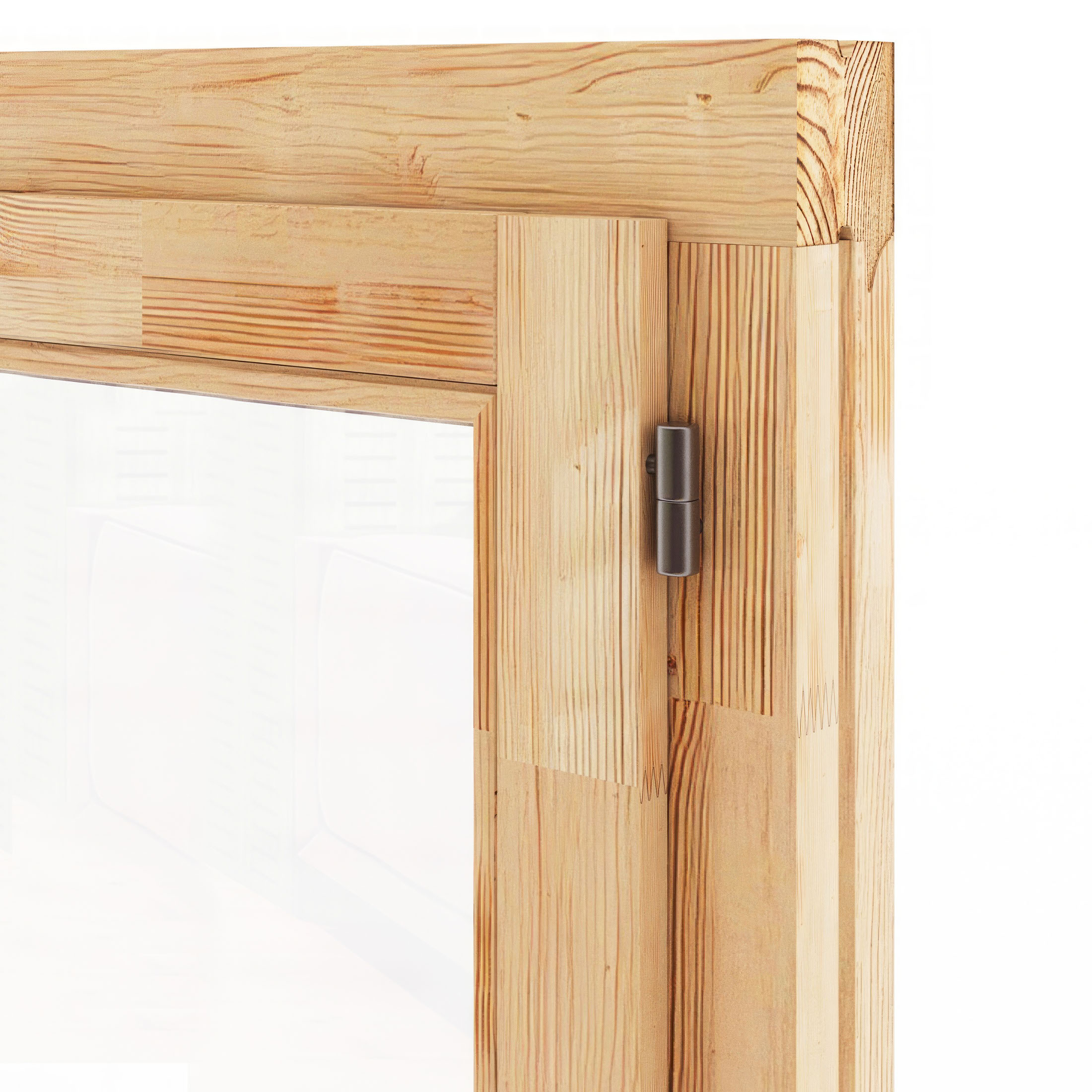 Деревянное окно | клеенный массив сосны | wooden window — Изображение №7 — 3D на Dprofile