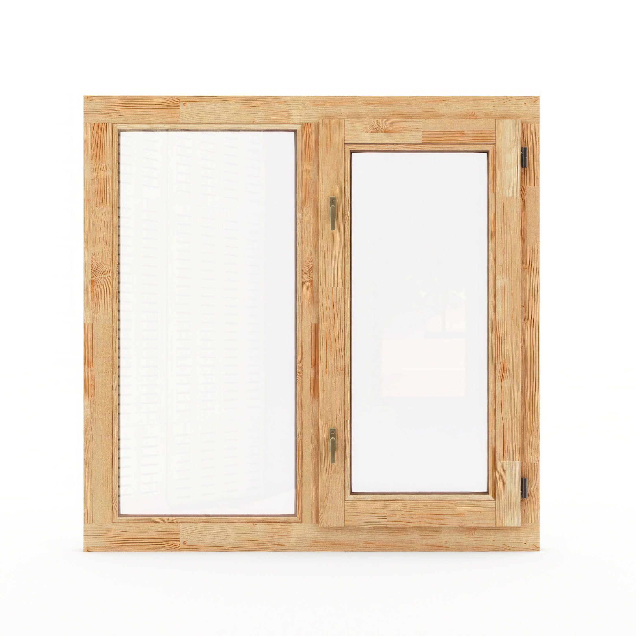 Деревянное окно | клеенный массив сосны | wooden window — Изображение №3 — 3D на Dprofile