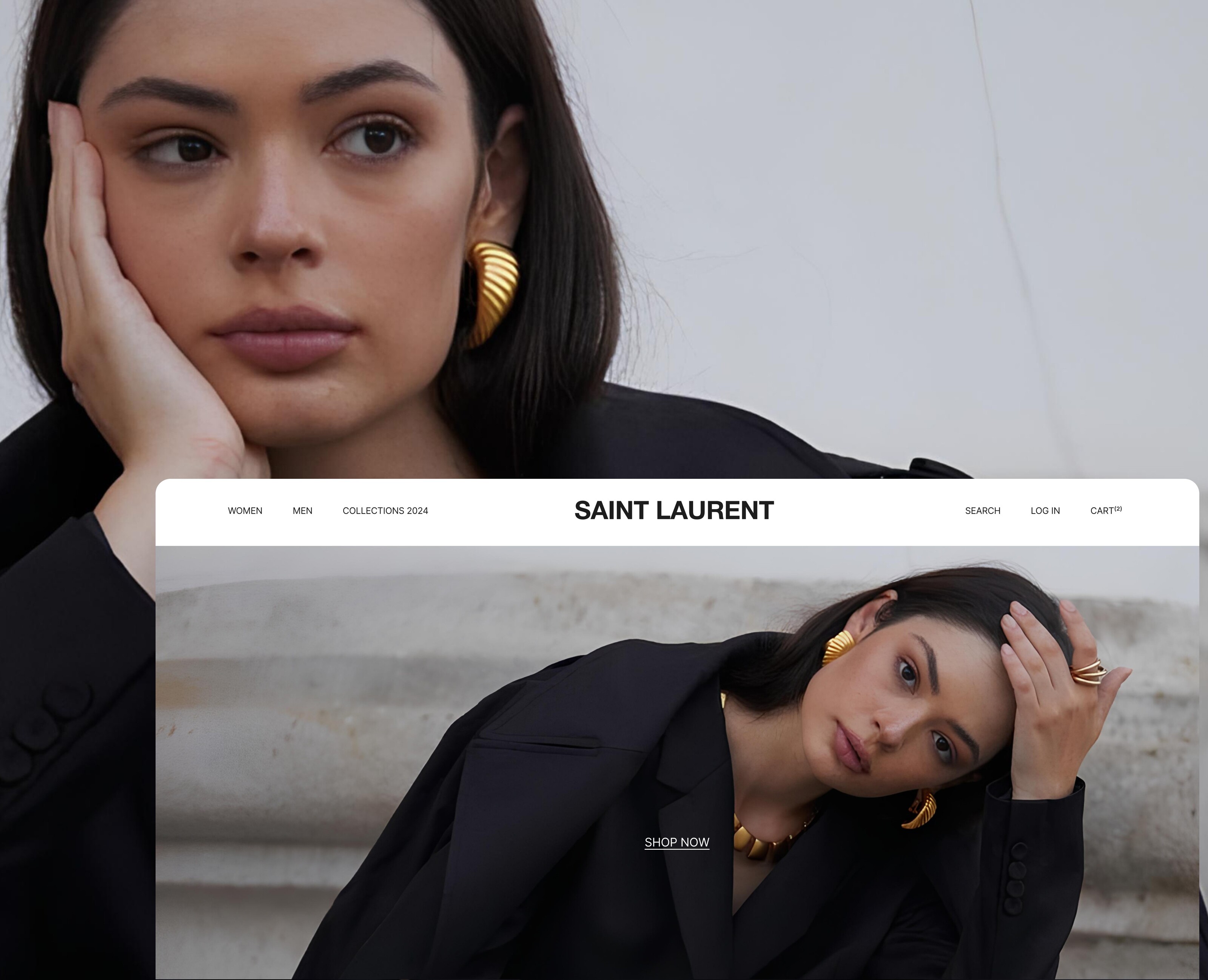 Landing page for fashion online store YSL | Сайт YSL — Интерфейсы на Dprofile