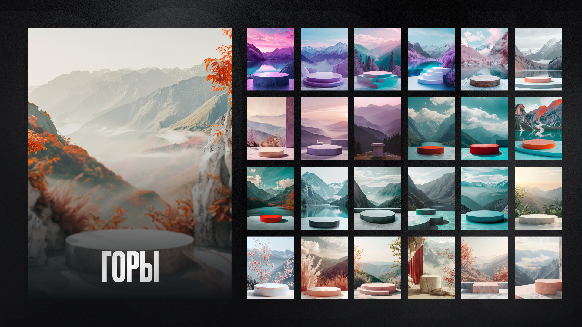 Набор подиумов "Nature podiums" — Изображение №5 — Графика на Dprofile