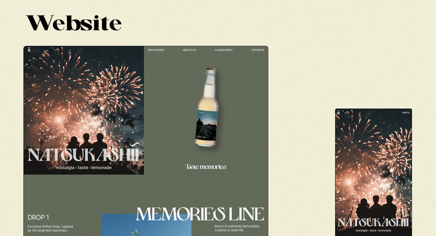 NATSUKASHII: Website Design & Brand Identity — Изображение №11 — Интерфейсы, Брендинг на Dprofile
