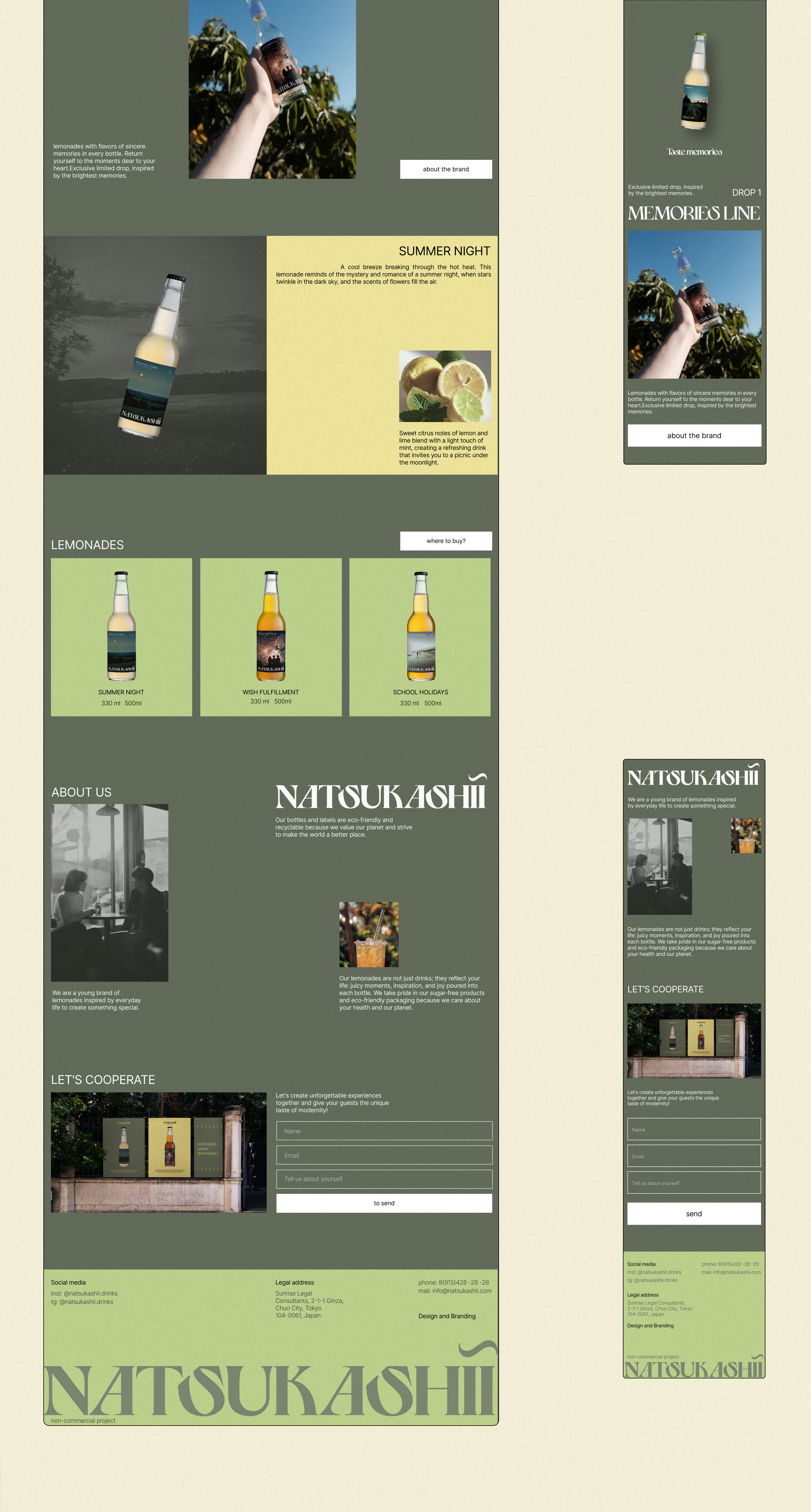 NATSUKASHII: Website Design & Brand Identity — Изображение №12 — Интерфейсы, Брендинг на Dprofile