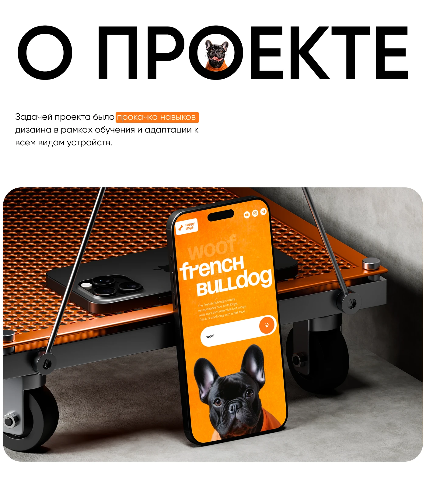 Landing Page French Bulldog — Изображение №2 — Интерфейсы, Брендинг на Dprofile