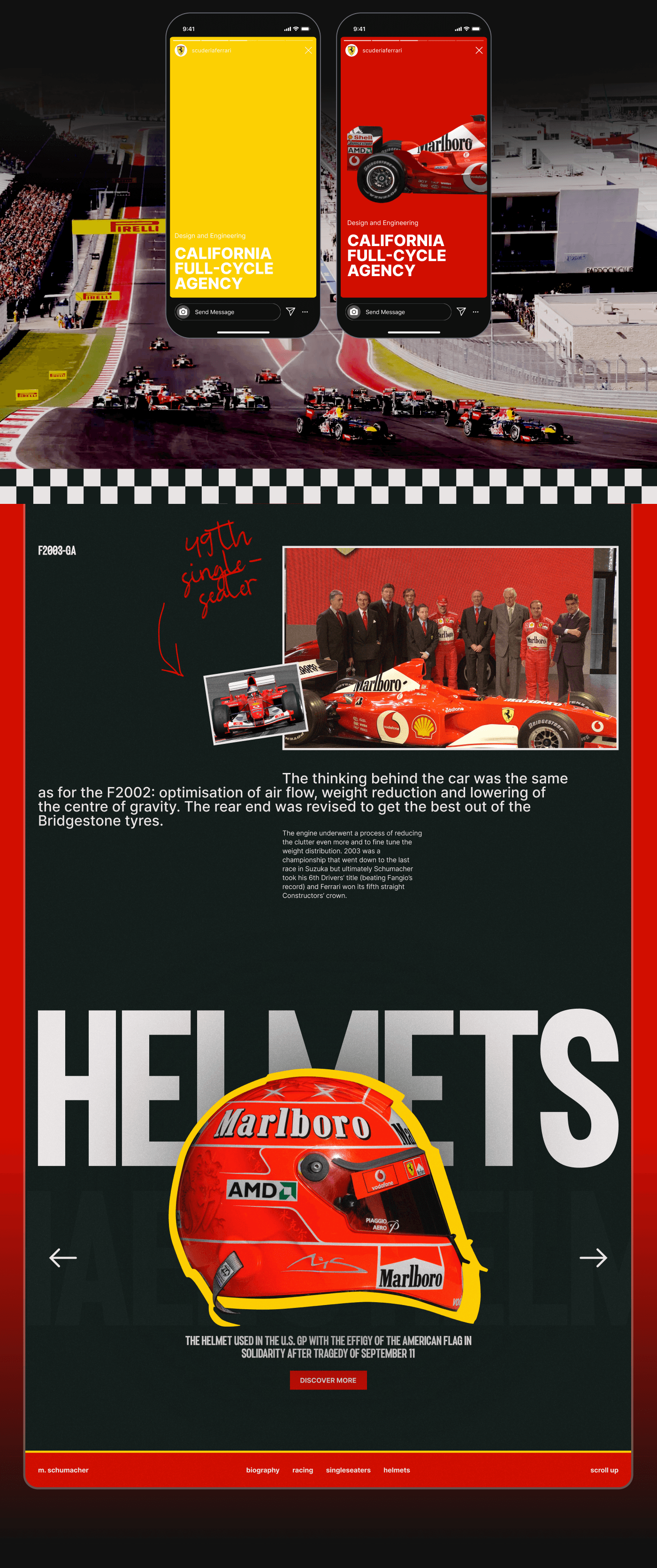 PORTFOLIO M. Schumacher x FERRARI #GOEDUCATION — Изображение №5 — Интерфейсы на Dprofile