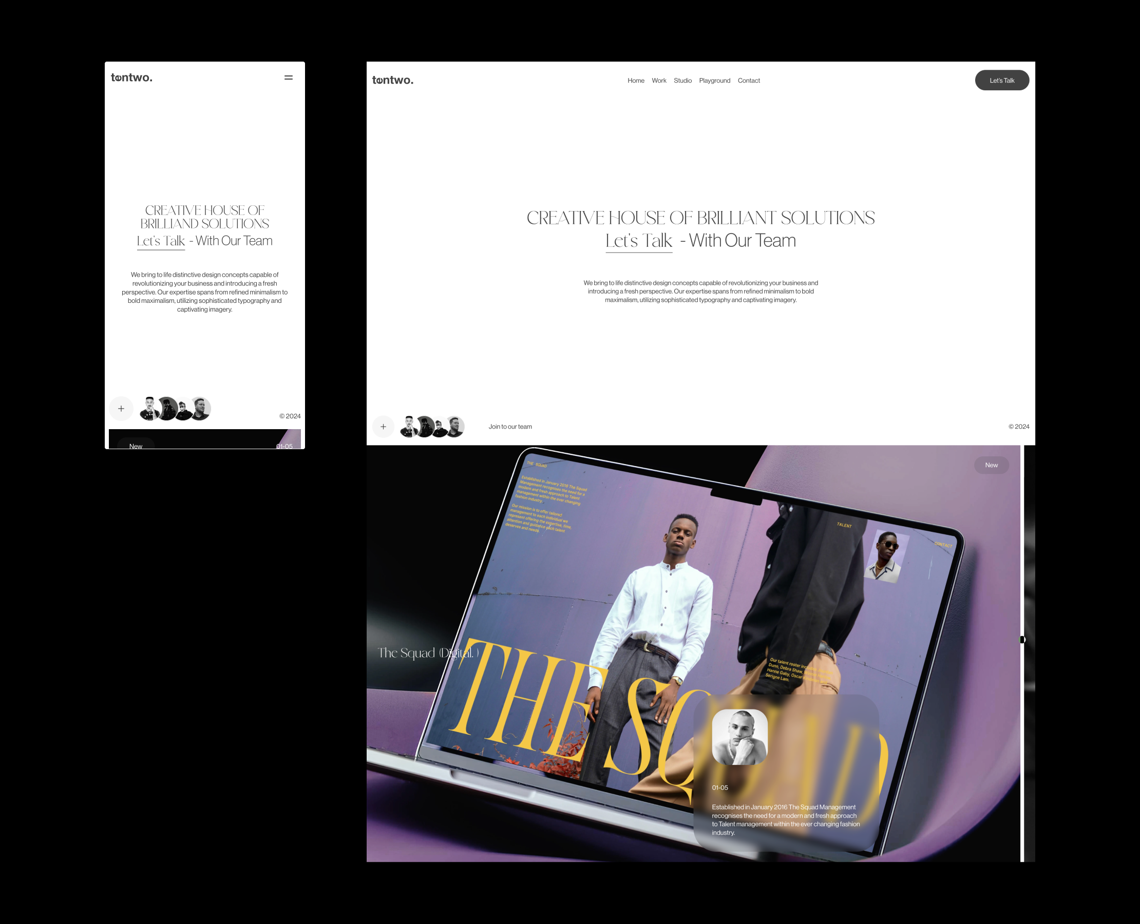 TENTWO Studio. — Интерфейсы, Анимация на Dprofile