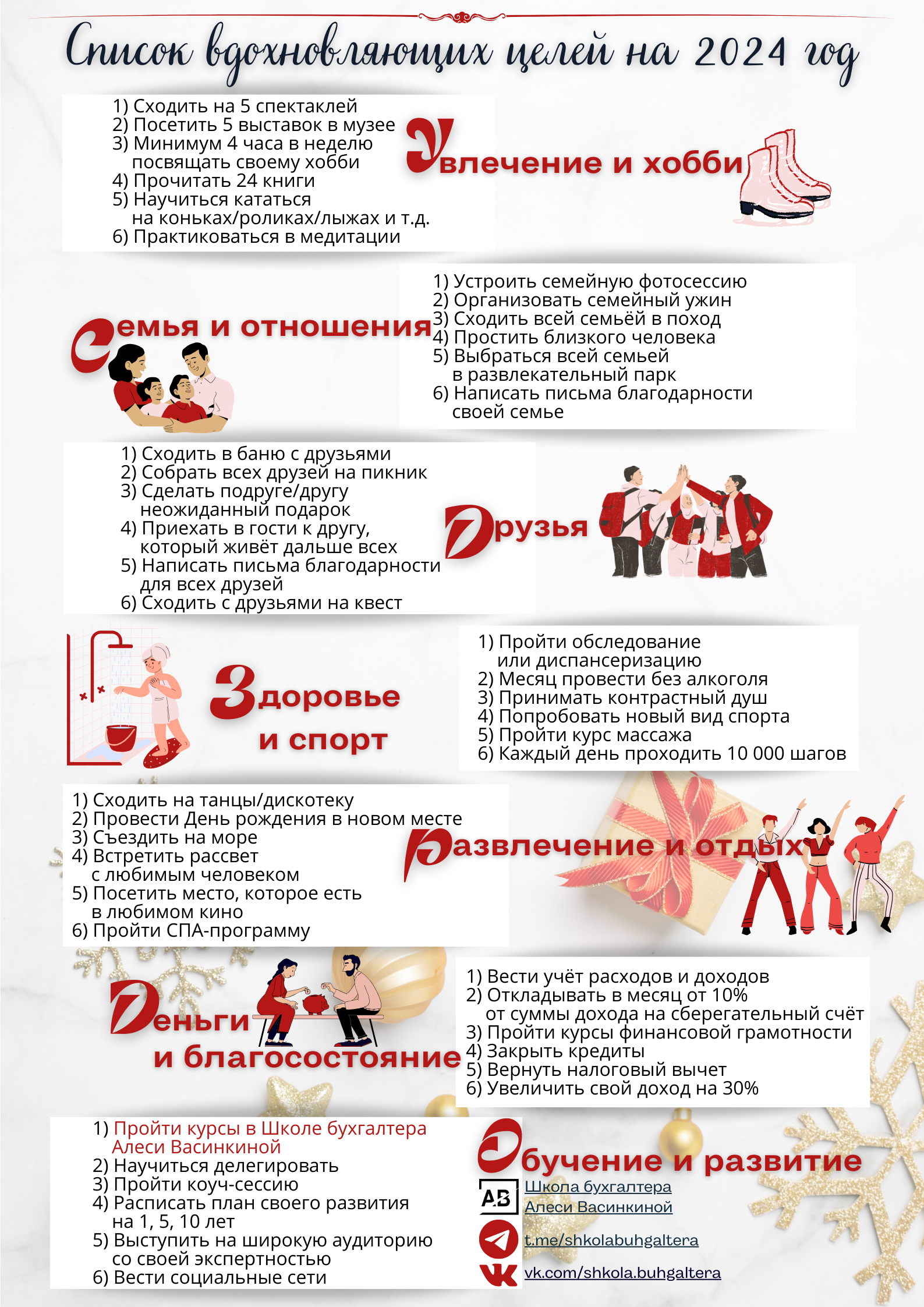 Список вдохновляющих целей на Новый год — Изображение №1 — Брендинг, Иллюстрация на Dprofile