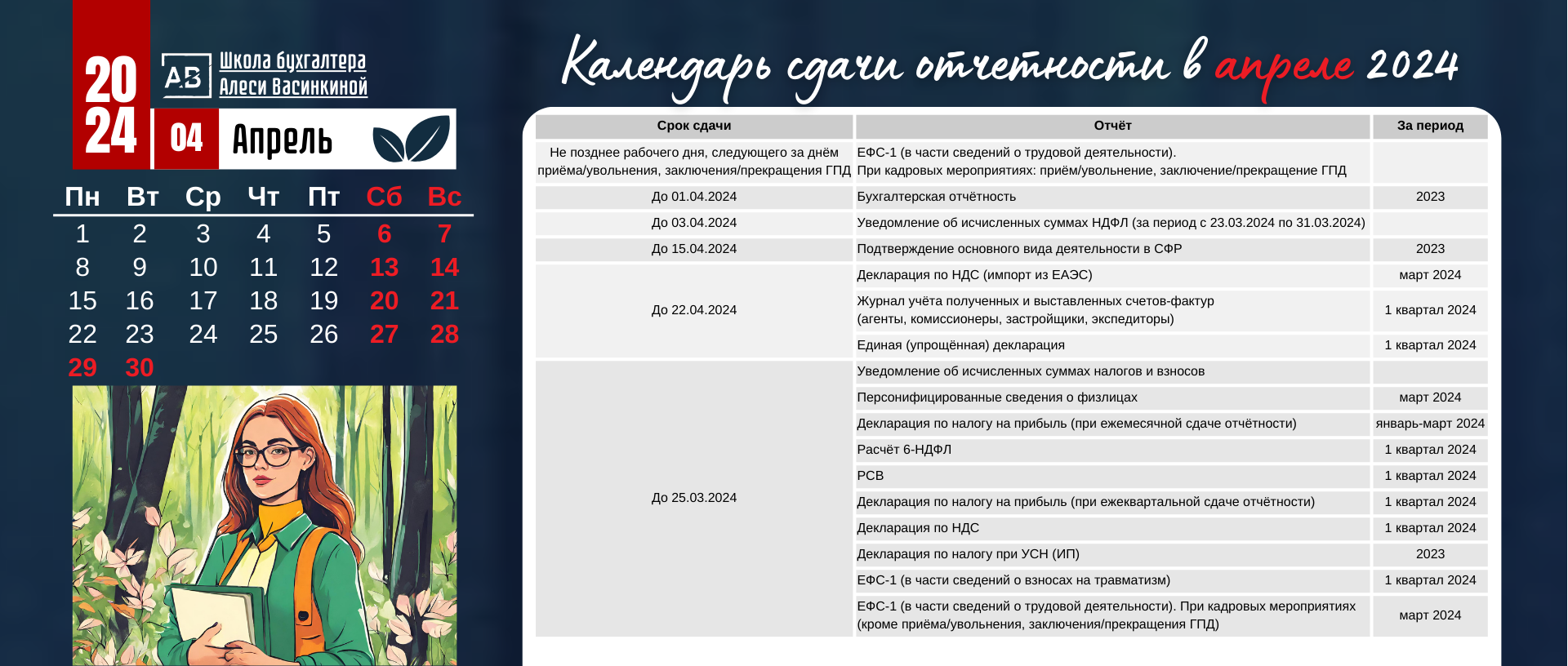 Календарь сдачи отчетности для бухгалтера — Изображение №6 — Брендинг, Иллюстрация на Dprofile