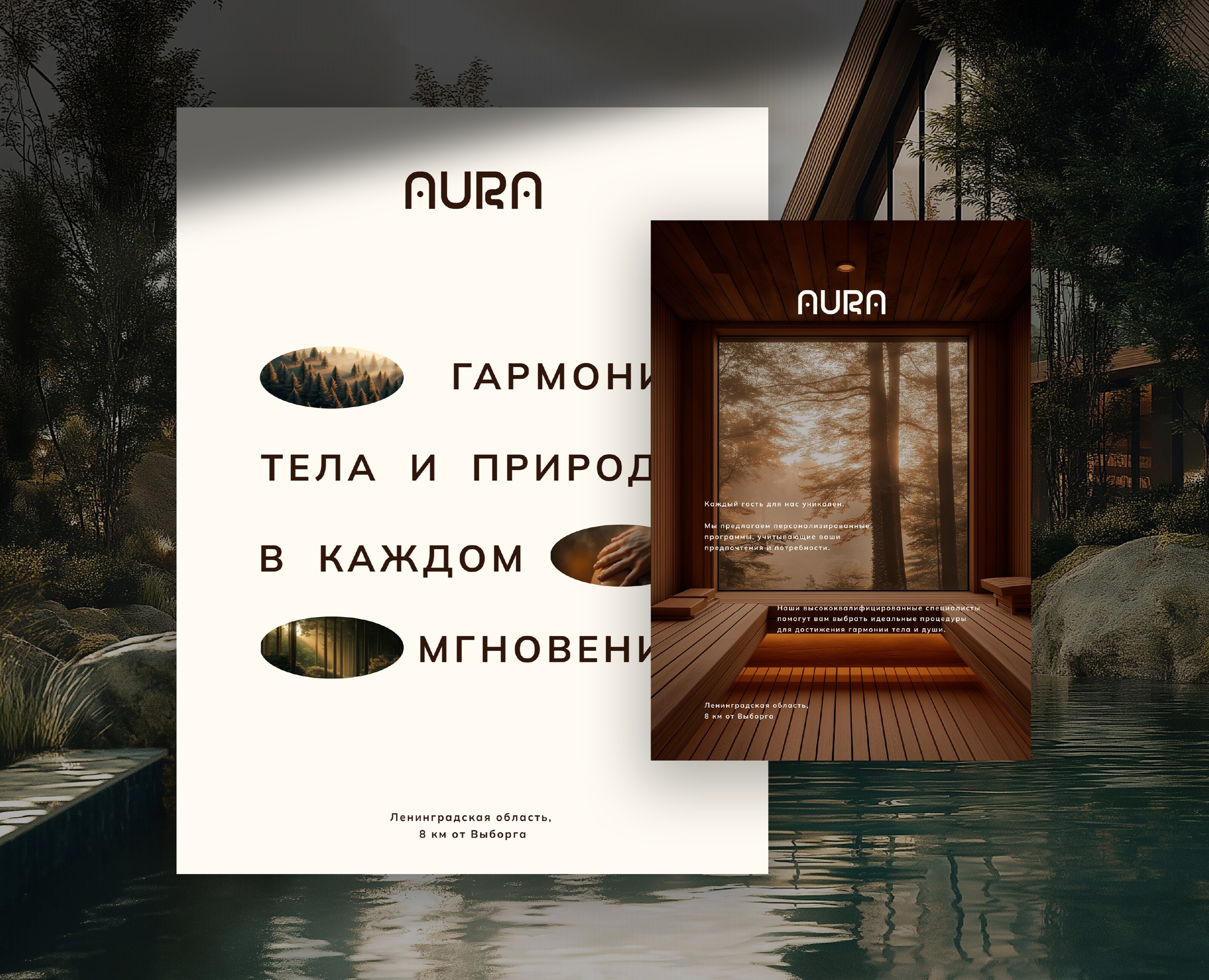 СПА комплекс | AURA | Фирменный стиль | Логотип — Брендинг на Dprofile