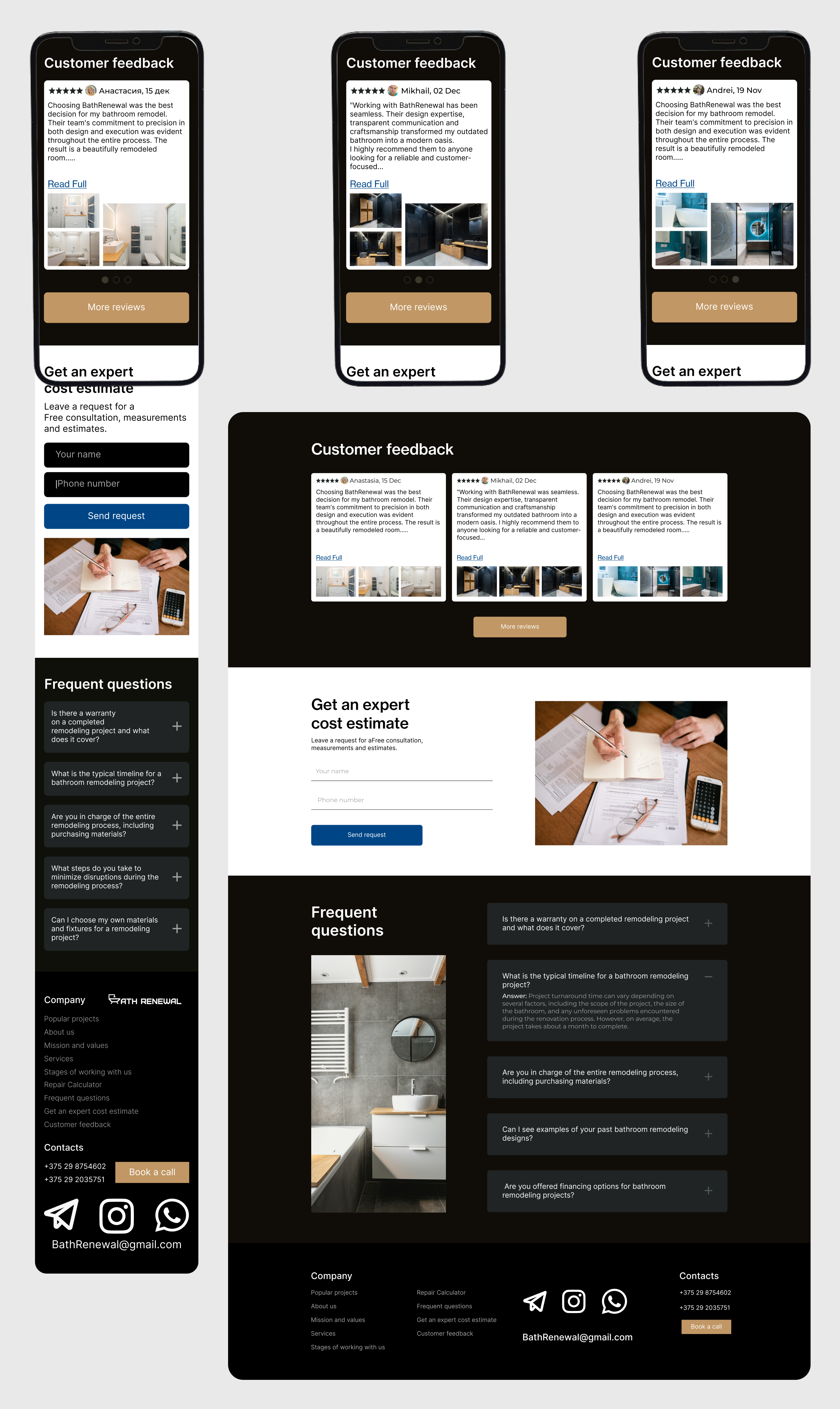 Bathroom Remodeling Landing — Изображение №11 — Интерфейсы на Dprofile