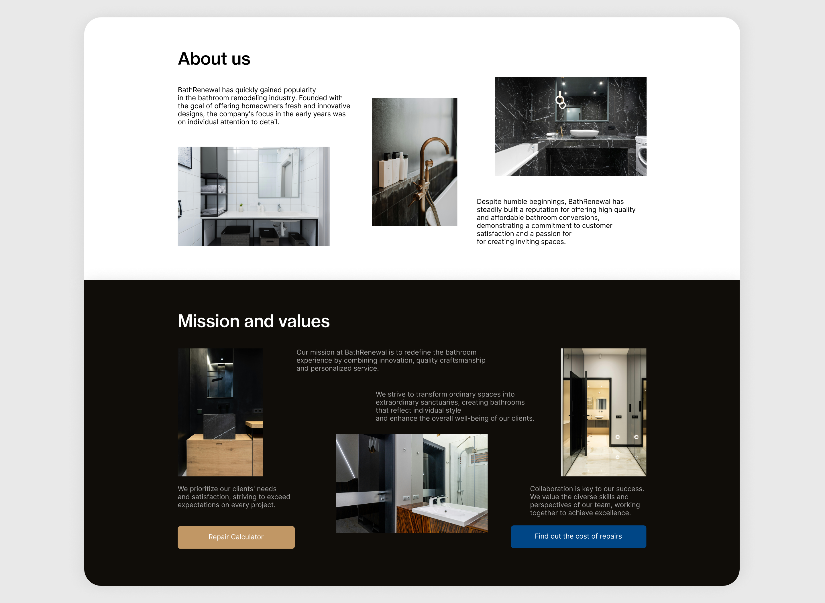 Bathroom Remodeling Landing — Изображение №4 — Интерфейсы на Dprofile