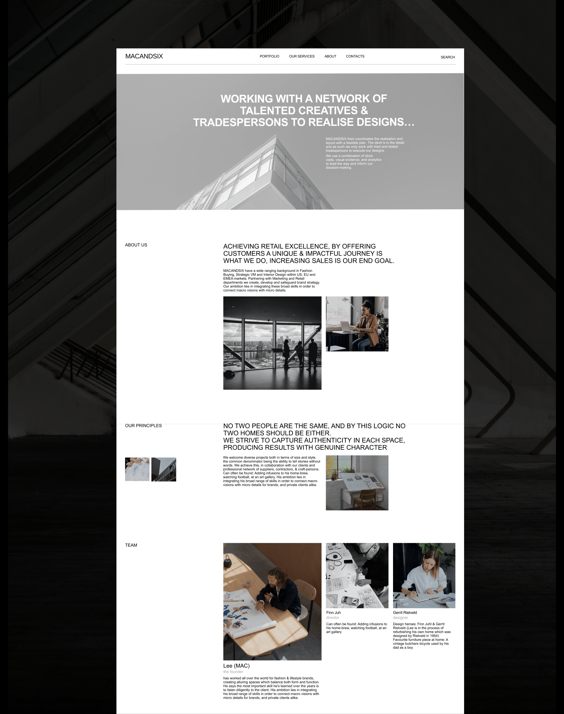 Macandsix | corporate redesign website — Изображение №7 — Интерфейсы, Брендинг на Dprofile