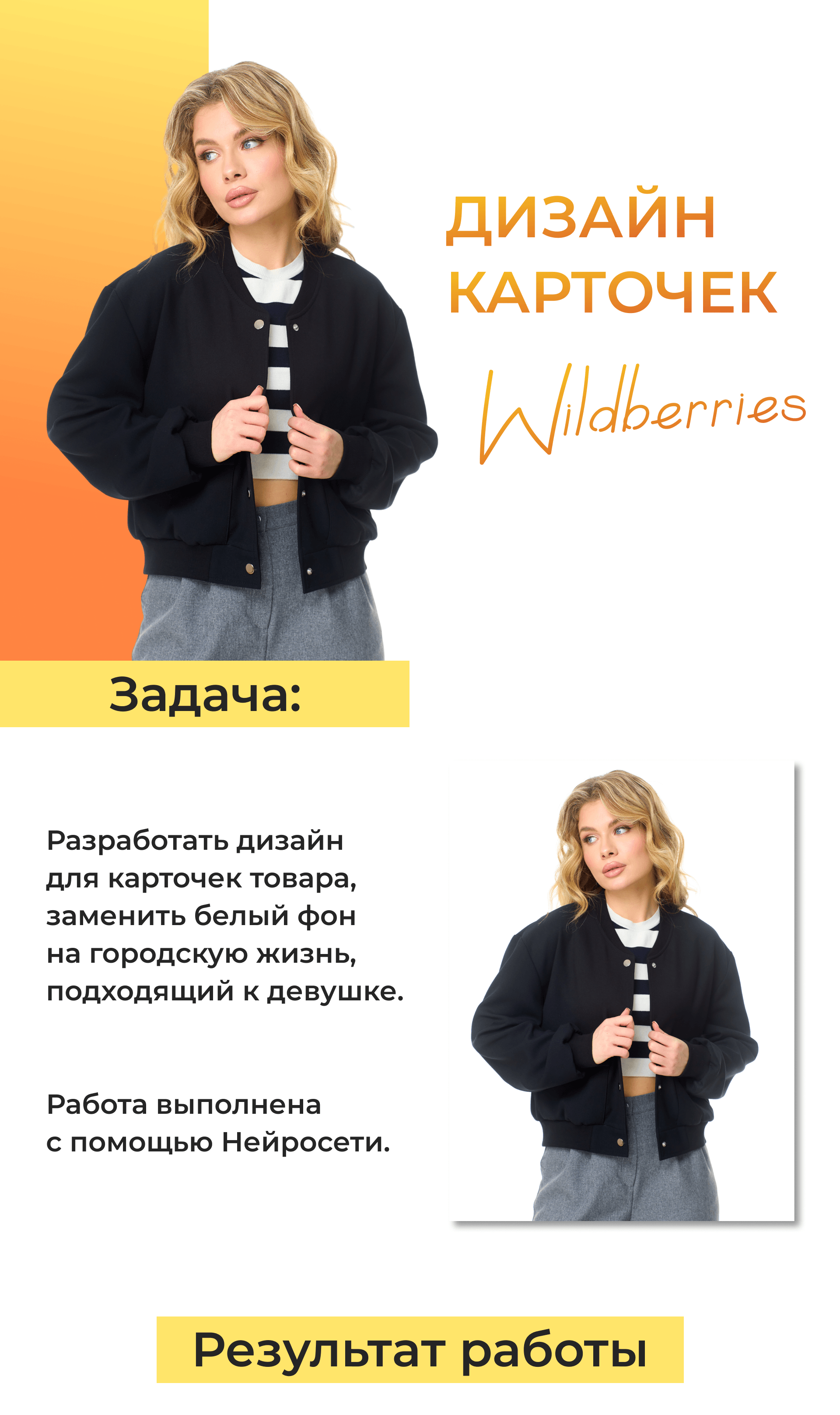 Инфографика [ Карточка товара для Wildberries | Одежда] — Изображение №1 — Графика, Маркетинг на Dprofile