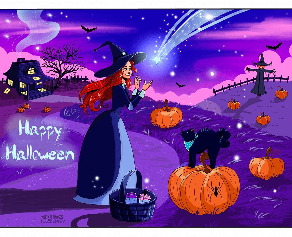 Открытка «Happy Halloween” — Иллюстрация на Dprofile