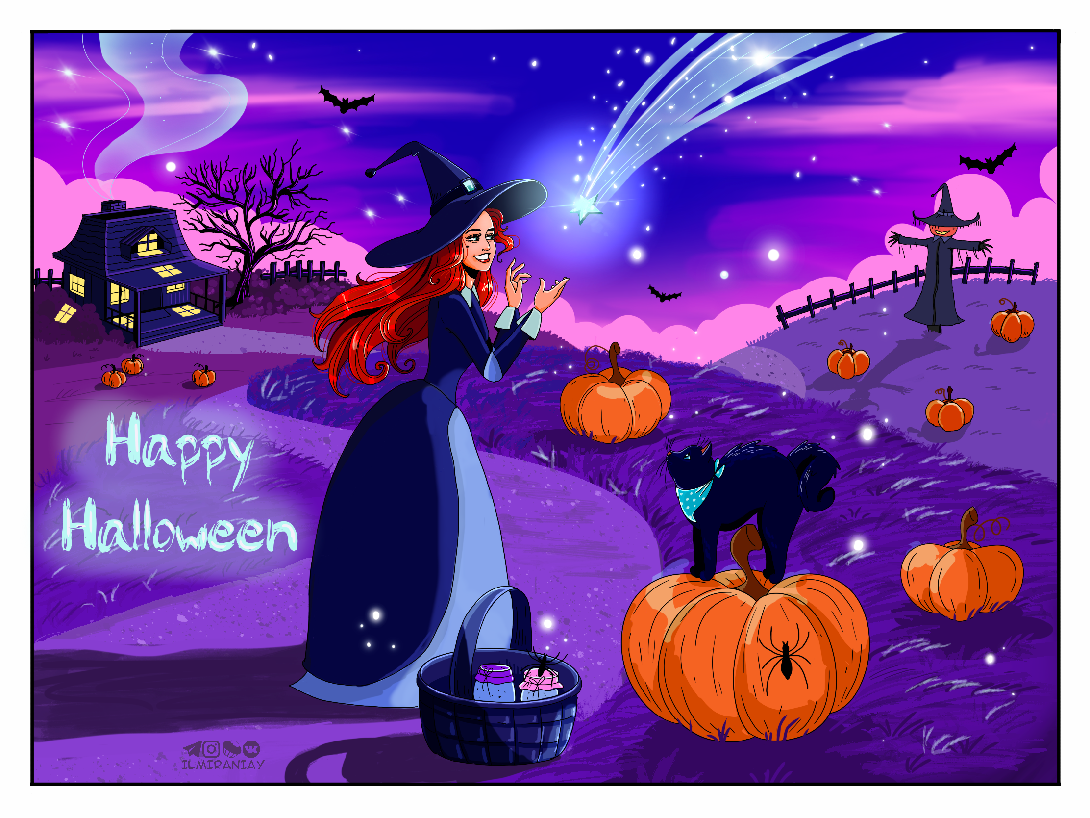 Открытка «Happy Halloween” — Изображение №1 — Иллюстрация на Dprofile