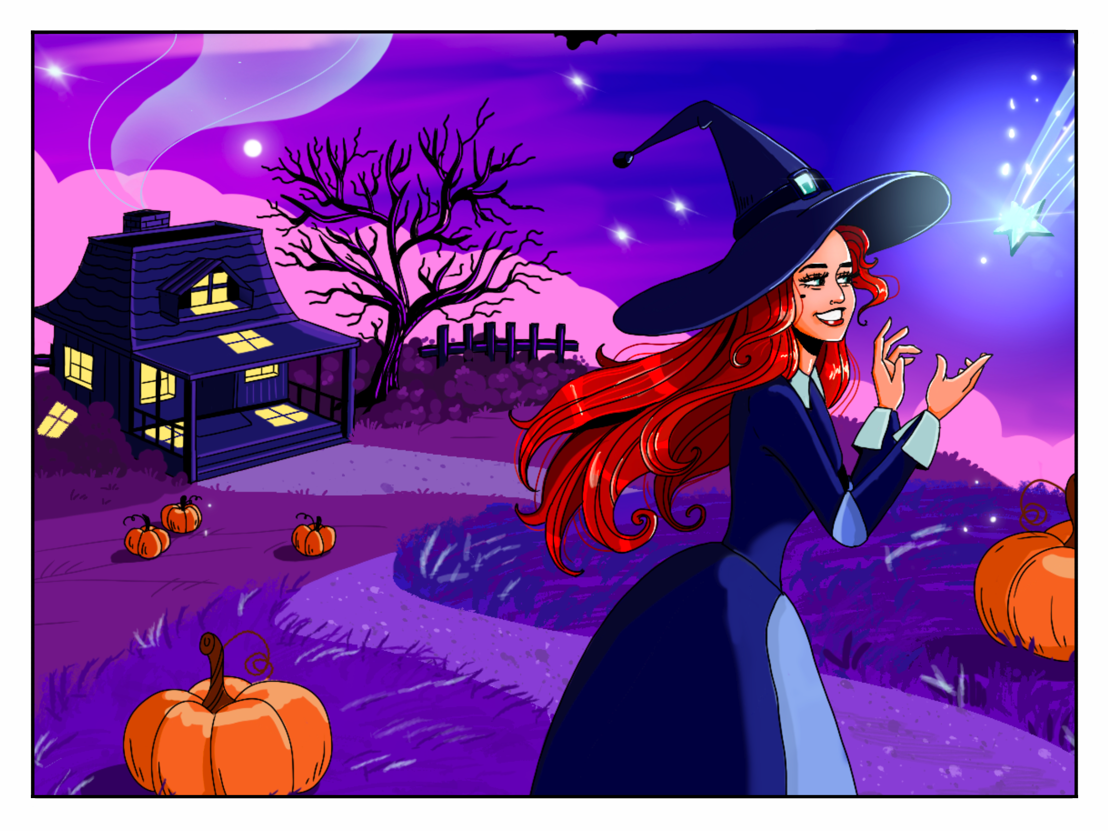 Открытка «Happy Halloween” — Изображение №4 — Иллюстрация на Dprofile