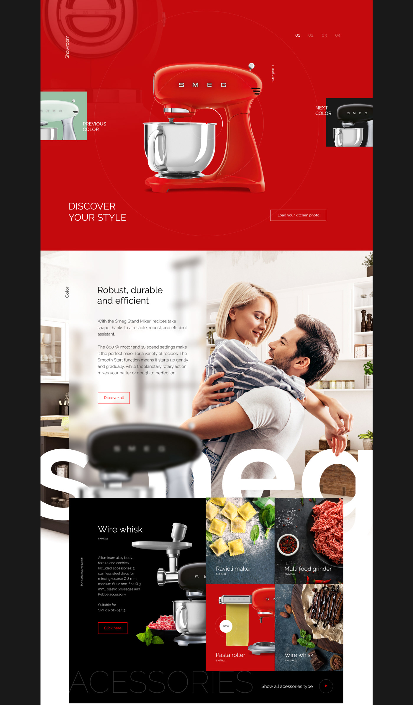 SMEG Product page — Изображение №4 — Интерфейсы на Dprofile