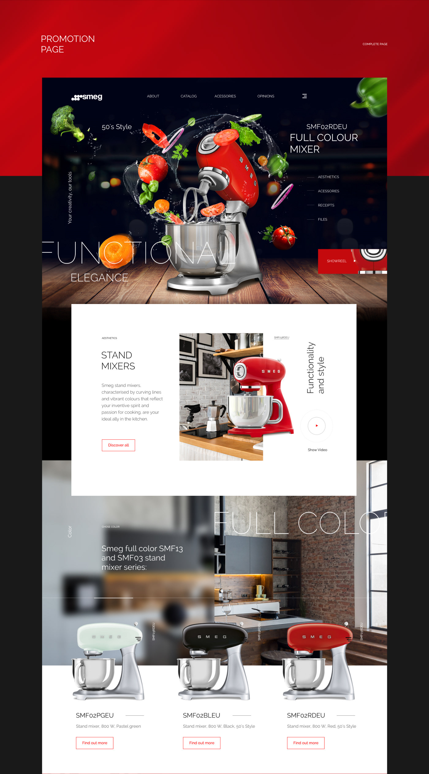 SMEG Product page — Изображение №3 — Интерфейсы на Dprofile