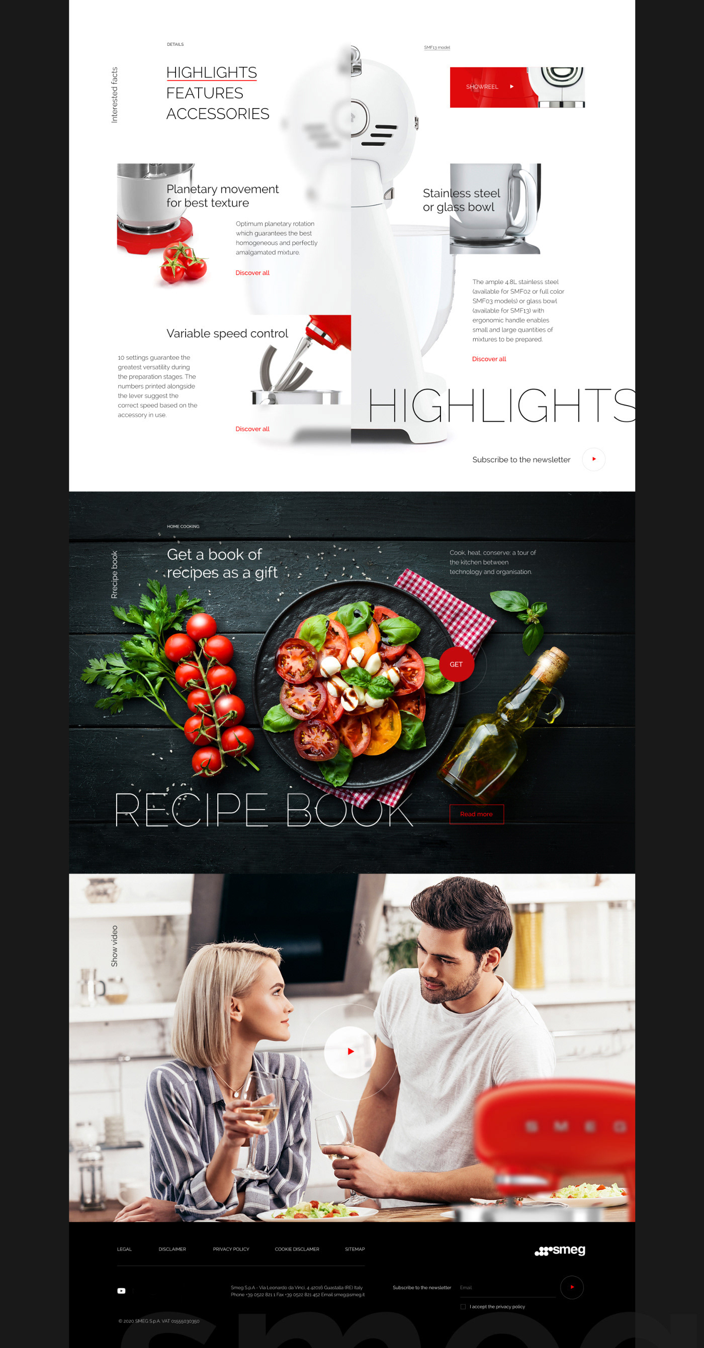 SMEG Product page — Изображение №5 — Интерфейсы на Dprofile