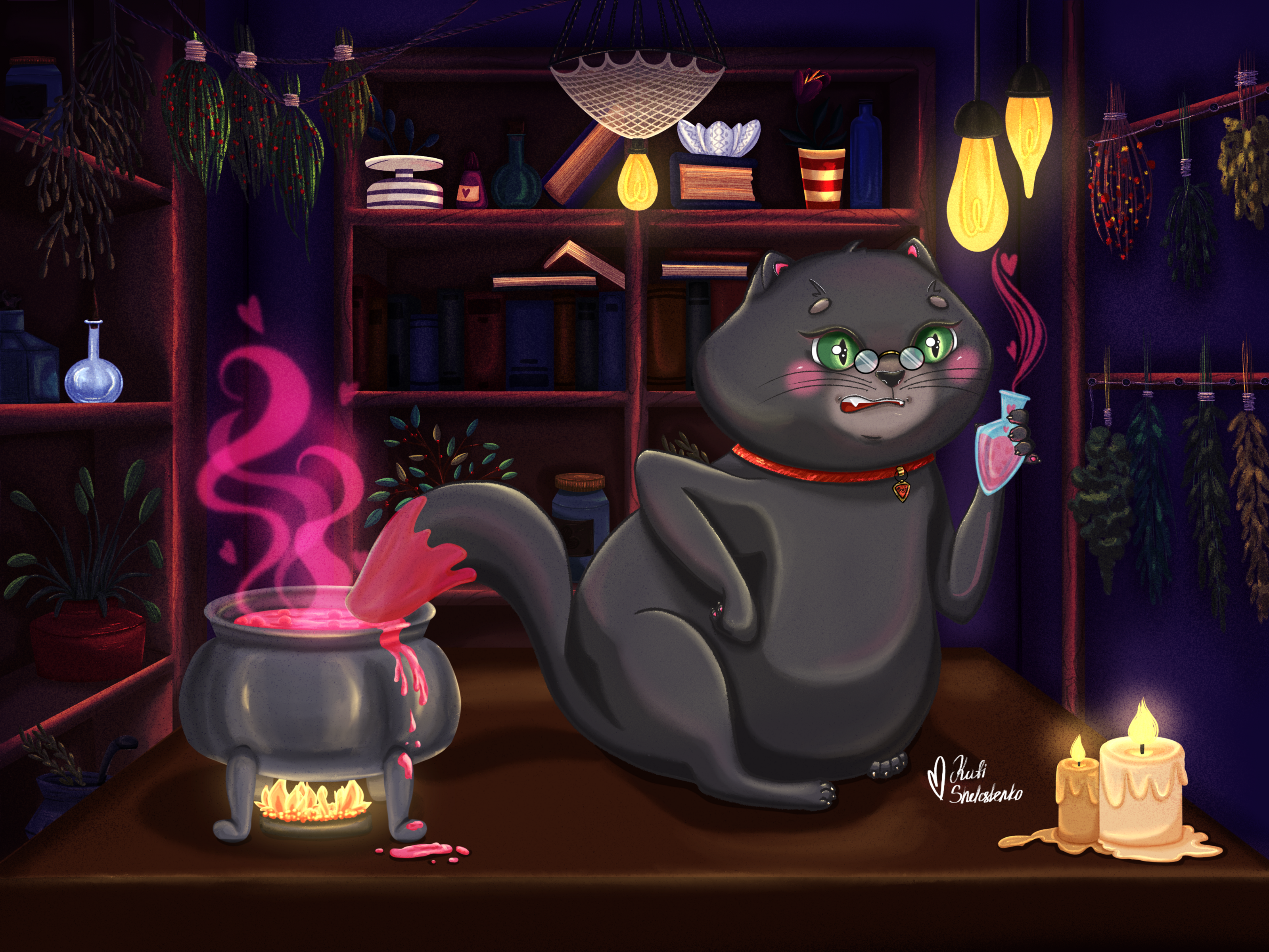Character design "Witch's cat Fevrony" — Изображение №6 — Иллюстрация на Dprofile