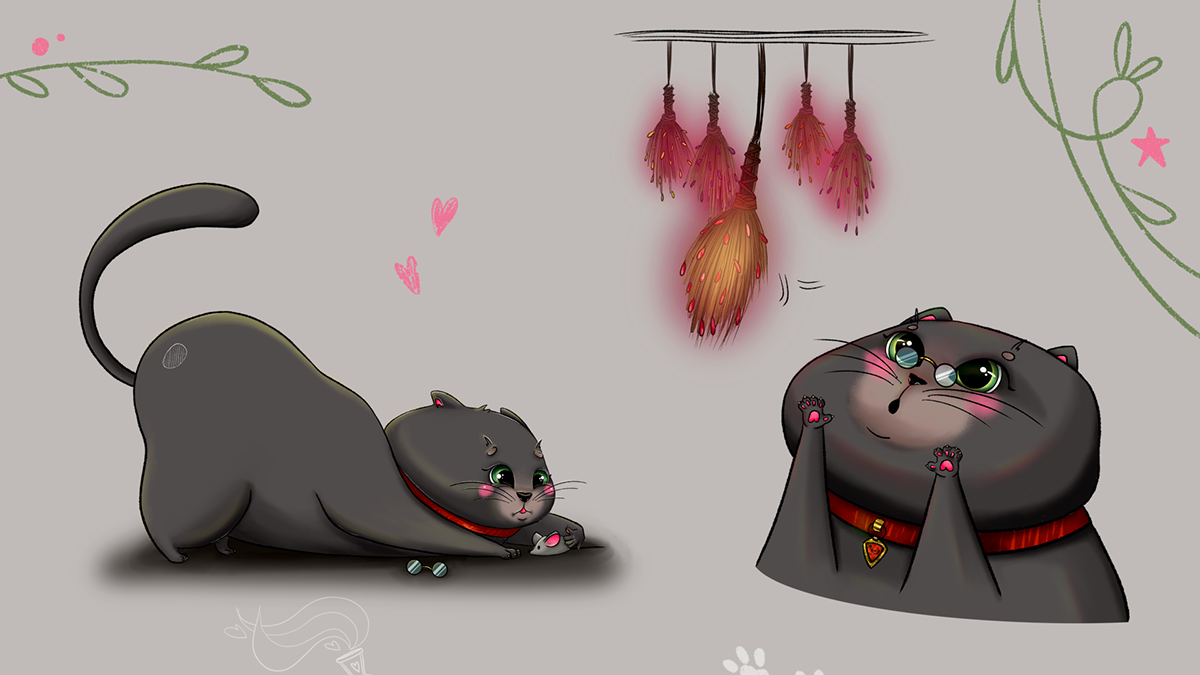 Character design "Witch's cat Fevrony" — Изображение №4 — Иллюстрация на Dprofile