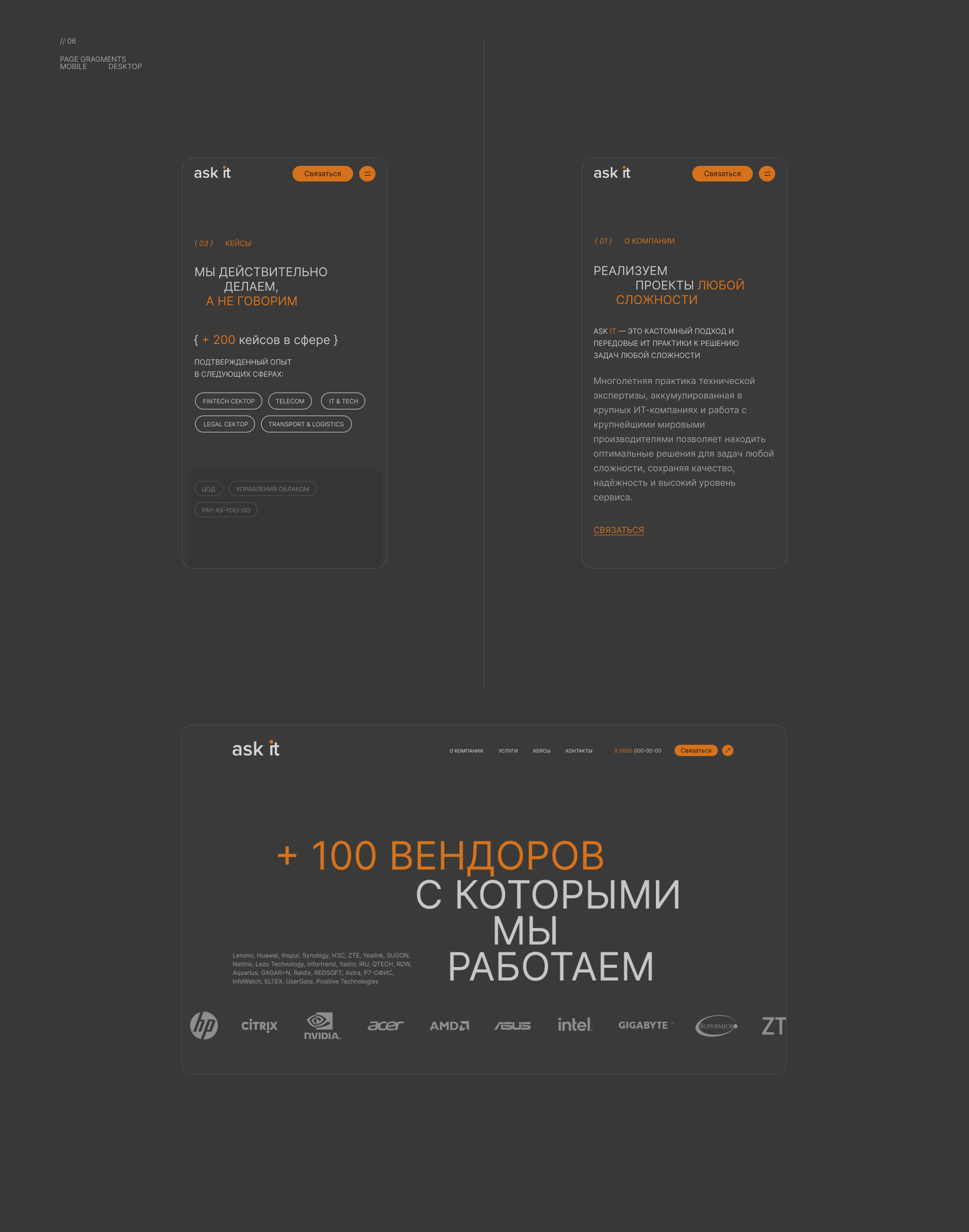 ASK IT | Digital agency — Изображение №6 — Интерфейсы, Брендинг на Dprofile