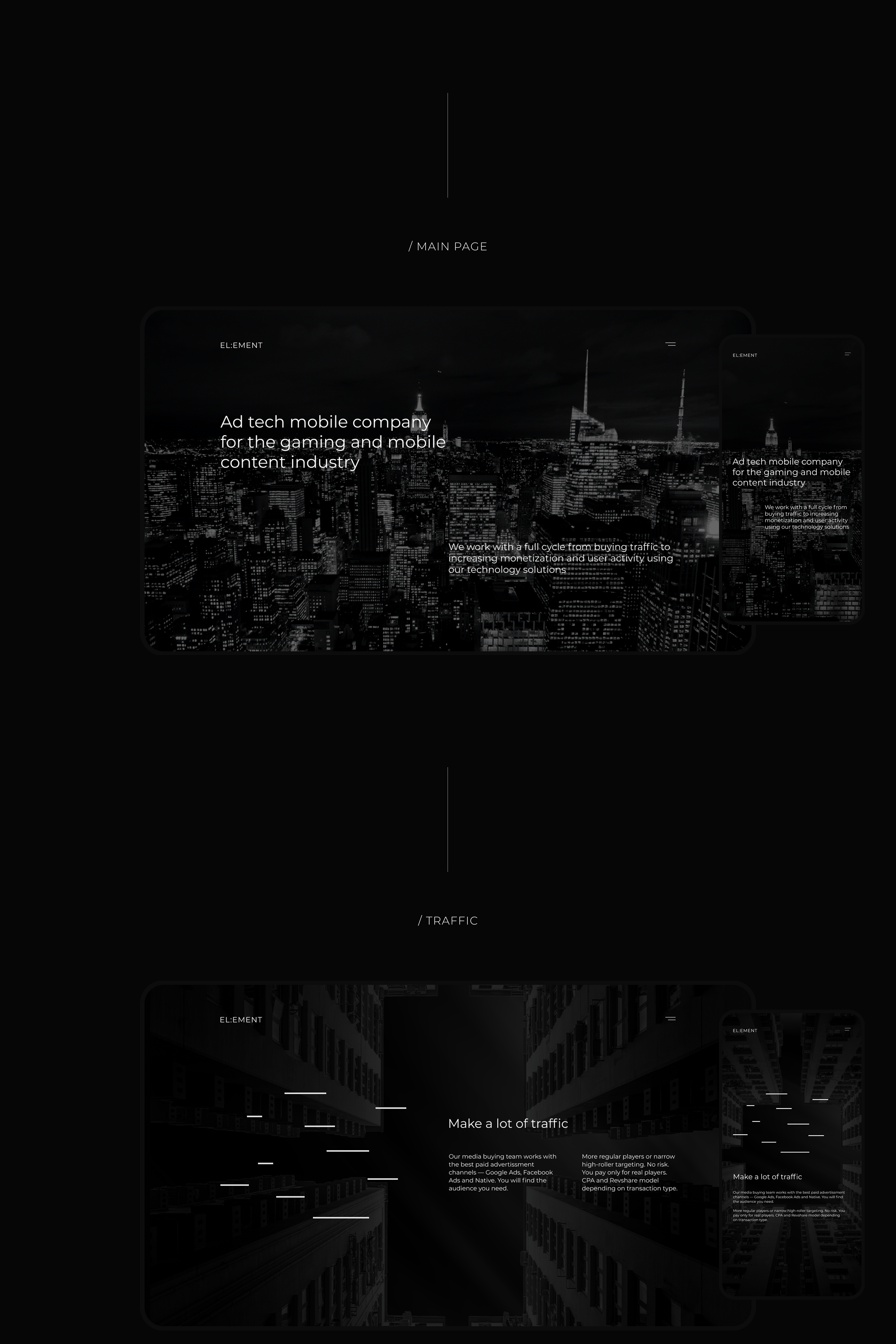 E L : E M E N ⁣T — Изображение №4 — Интерфейсы, Брендинг на Dprofile