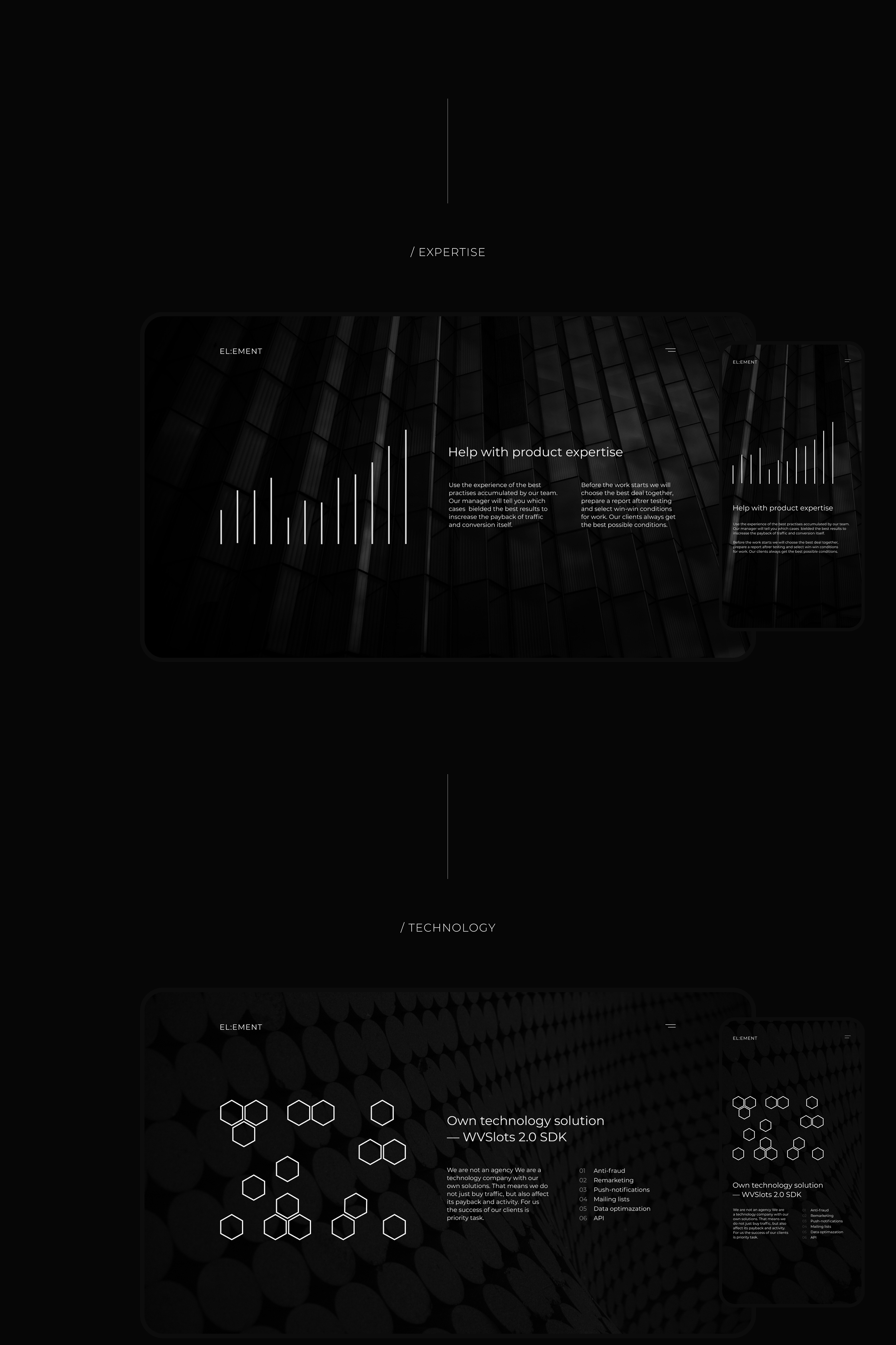 E L : E M E N ⁣T — Изображение №5 — Интерфейсы, Брендинг на Dprofile