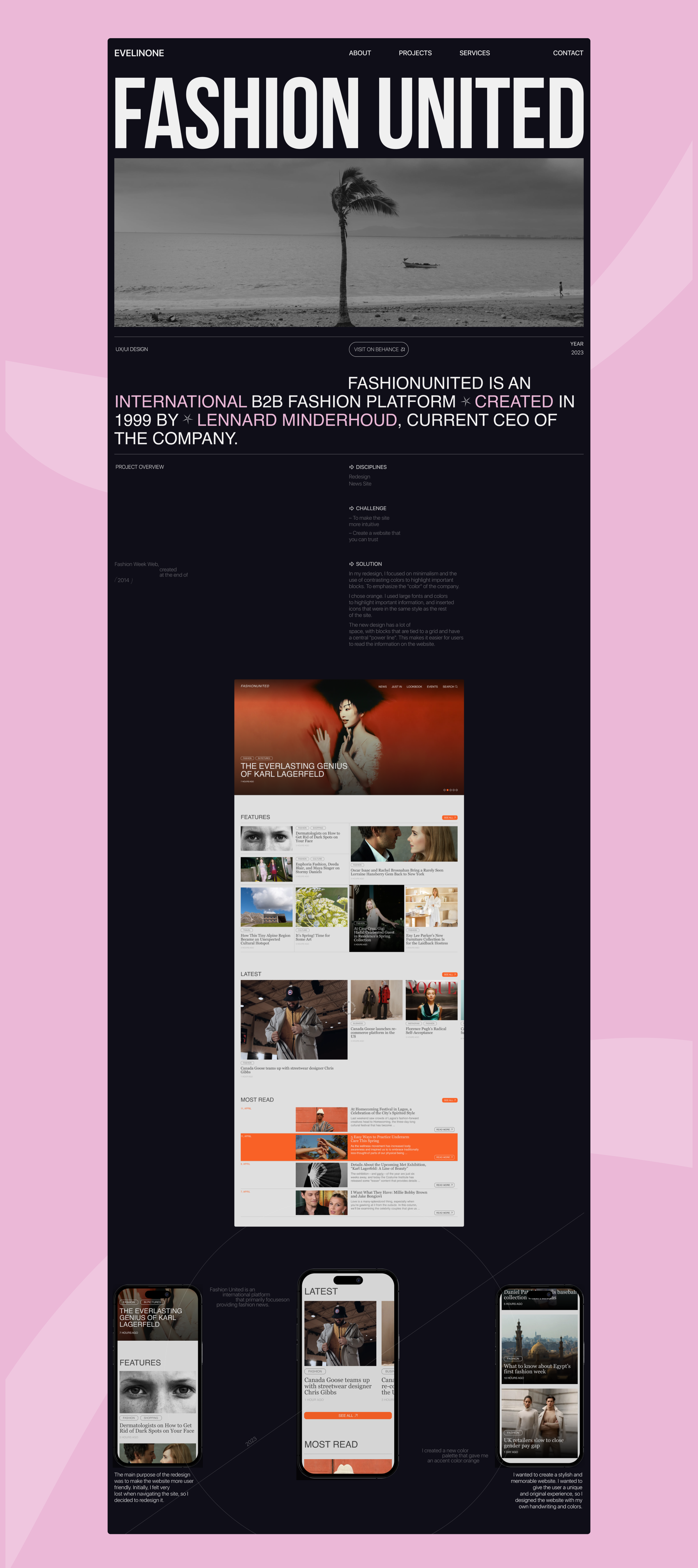 PORTFOLIO WEBSITE | UX/UI DESIGN — Изображение №4 — Интерфейсы, Брендинг на Dprofile