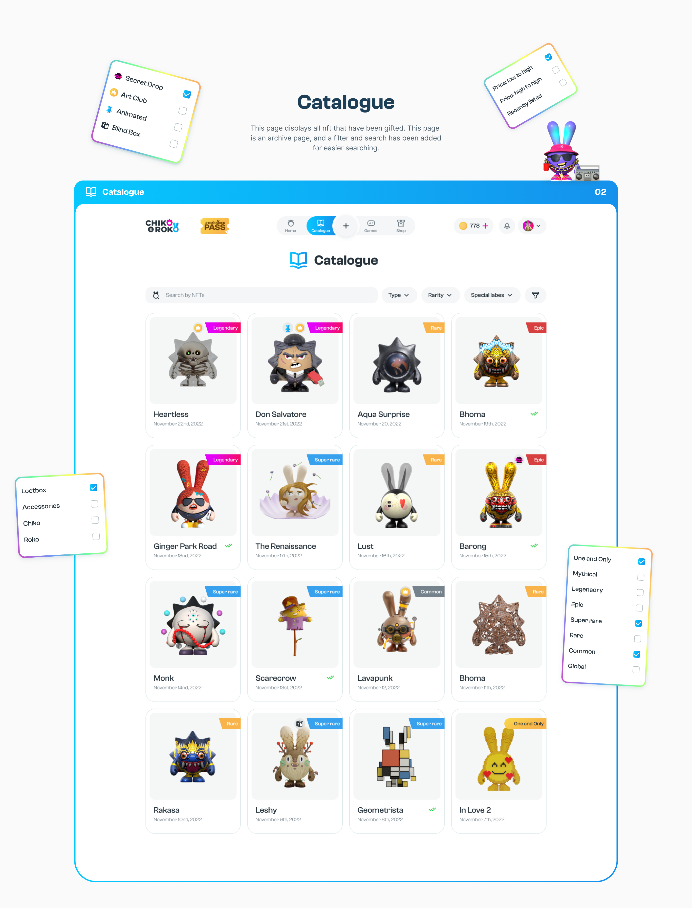 UI/UX design NFTs platform — Изображение №19 — Интерфейсы, Анимация на Dprofile