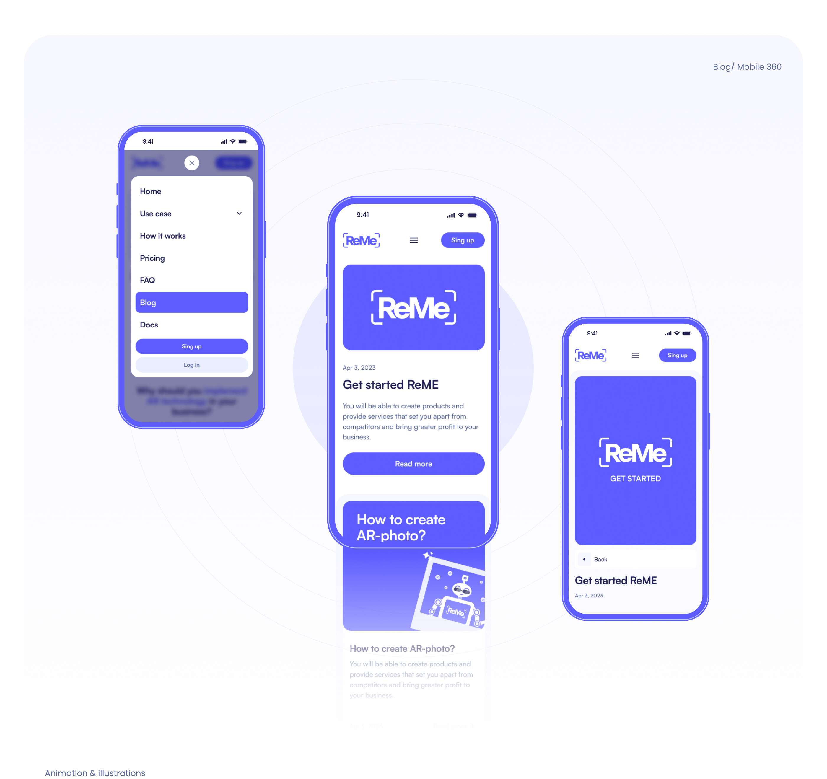 Platform ReMe for AR Photo | UI UX design — Изображение №11 — Интерфейсы, Иллюстрация на Dprofile