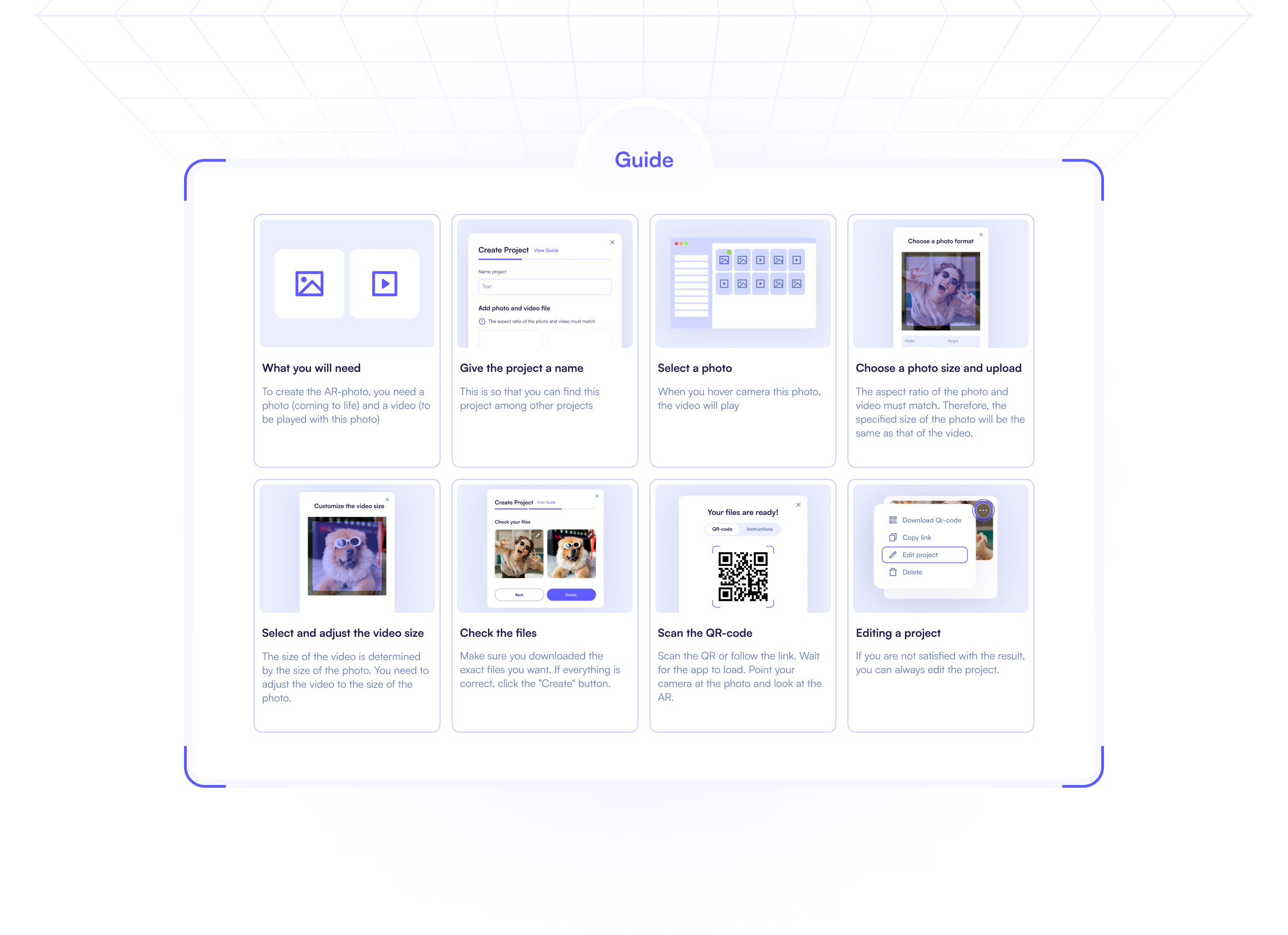 Platform ReMe for AR Photo | UI UX design — Изображение №15 — Интерфейсы, Иллюстрация на Dprofile