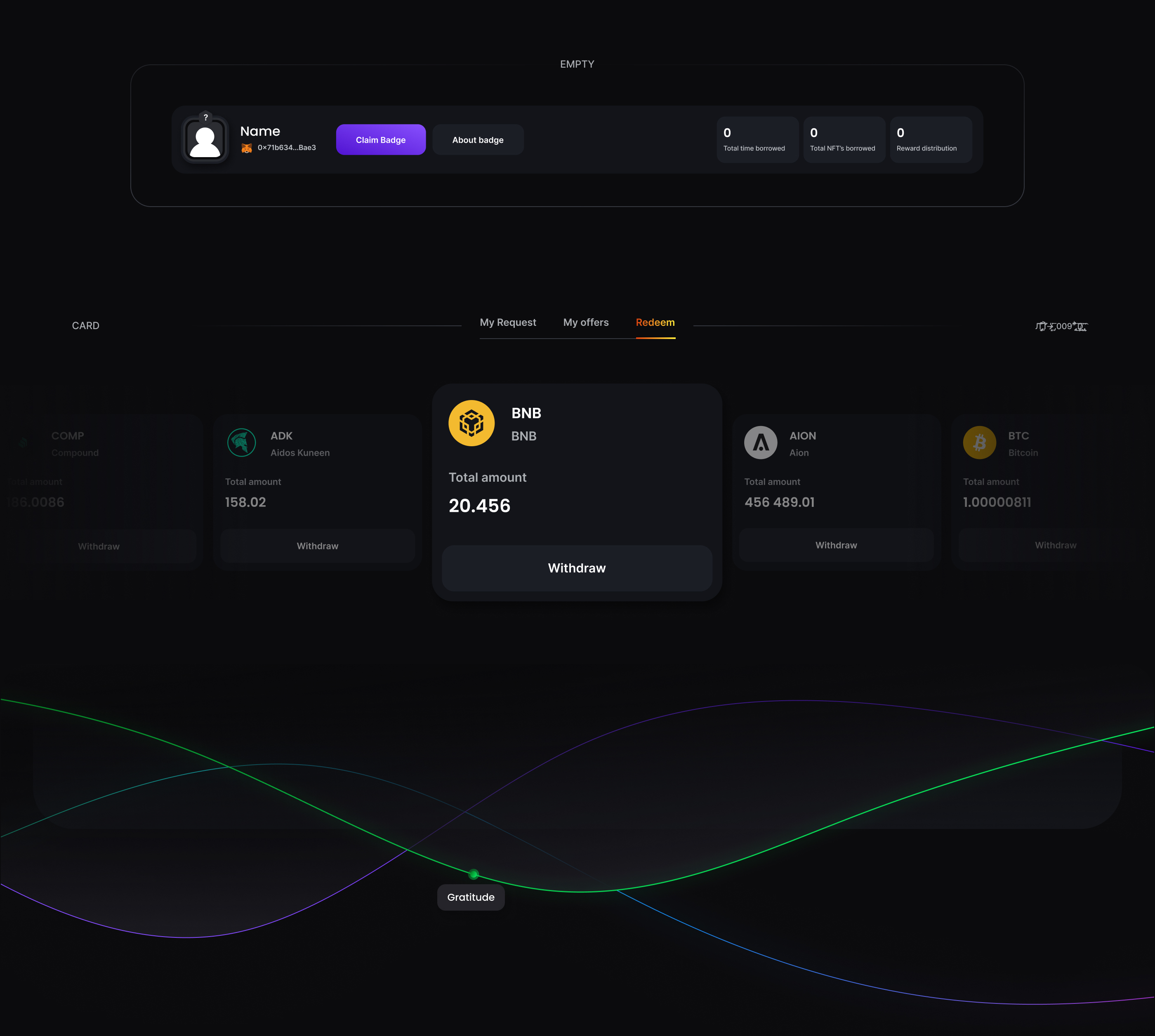 Genesis Guild Platform for rent NFTs | UI UX design — Изображение №16 — Интерфейсы на Dprofile