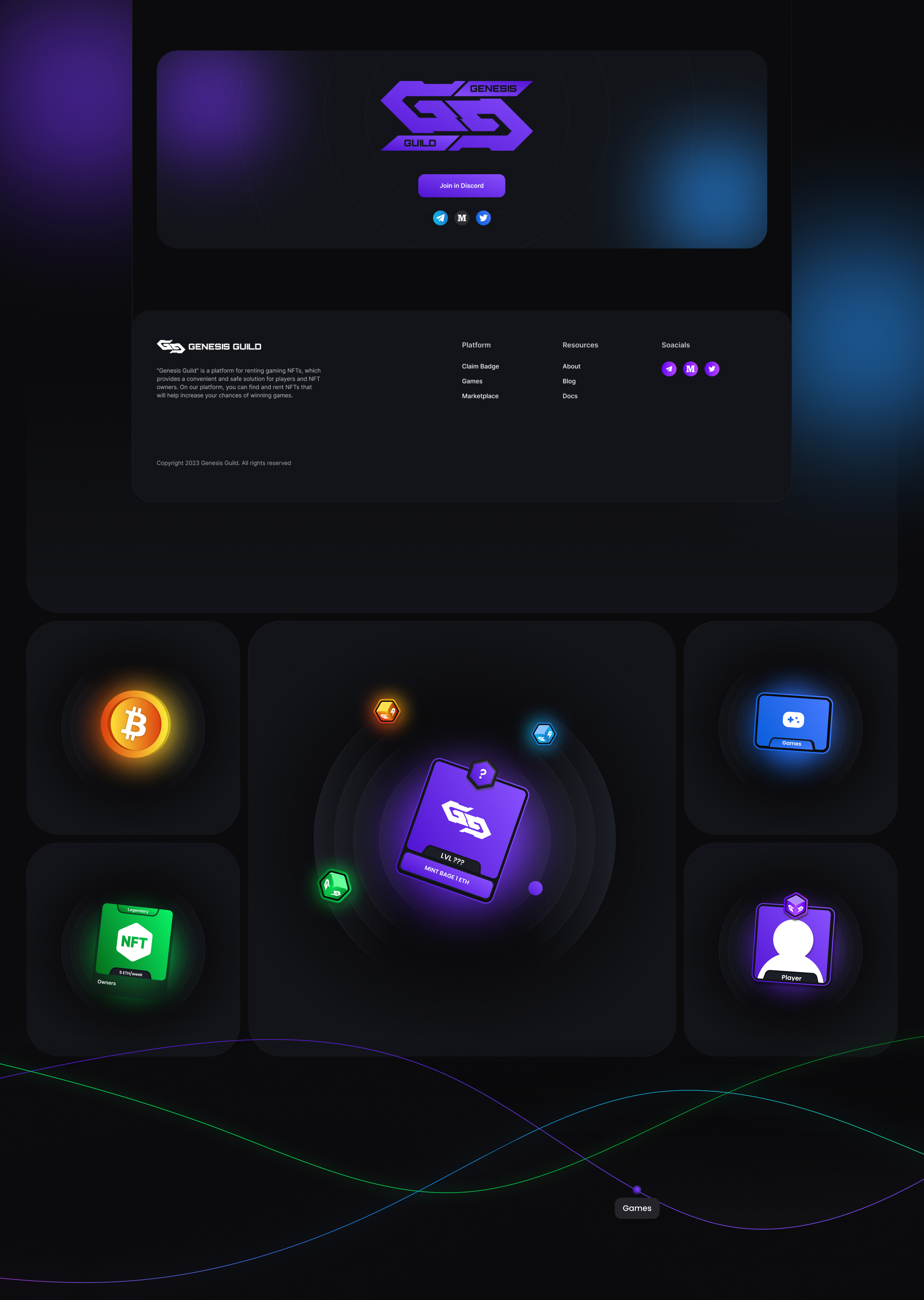 Genesis Guild Platform for rent NFTs | UI UX design — Изображение №9 — Интерфейсы на Dprofile