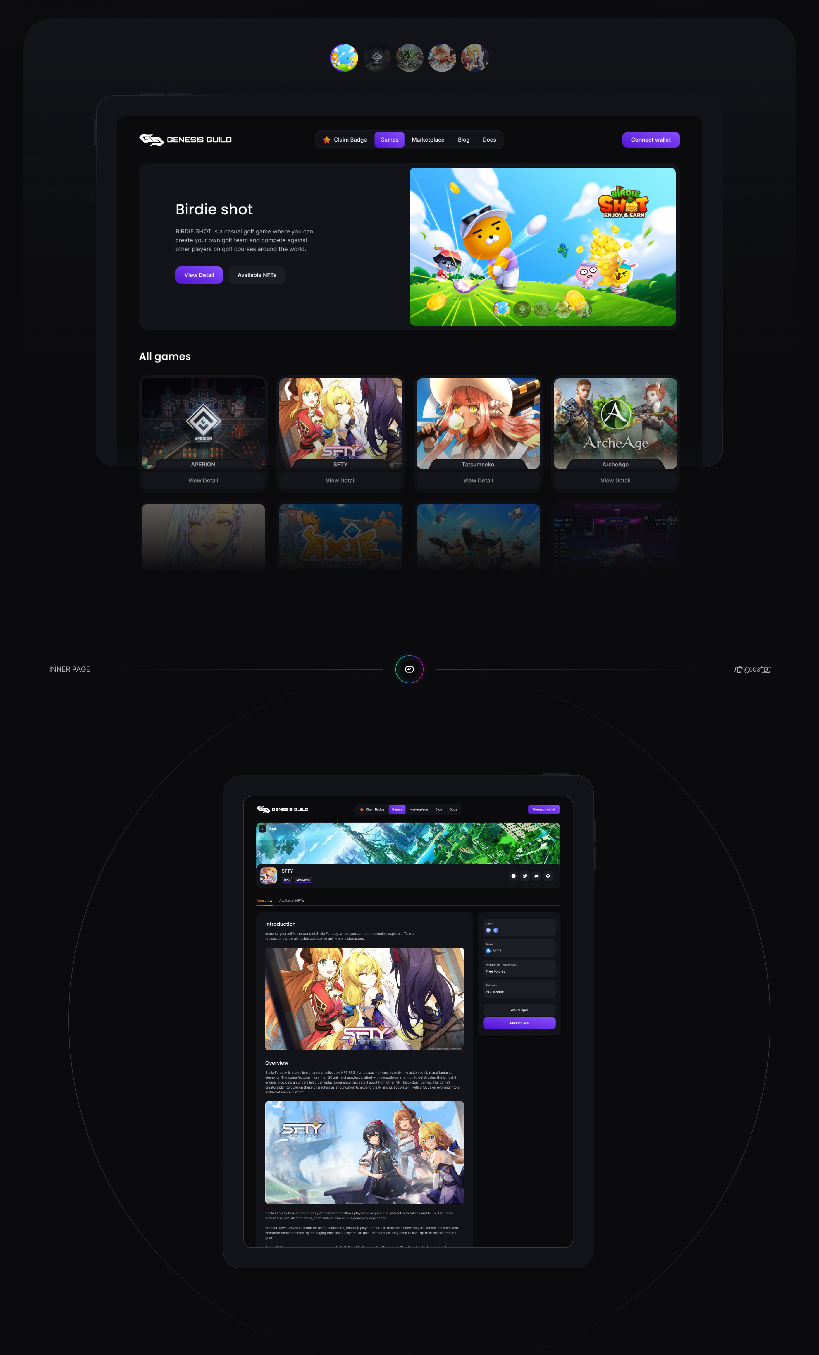 Genesis Guild Platform for rent NFTs | UI UX design — Изображение №10 — Интерфейсы на Dprofile