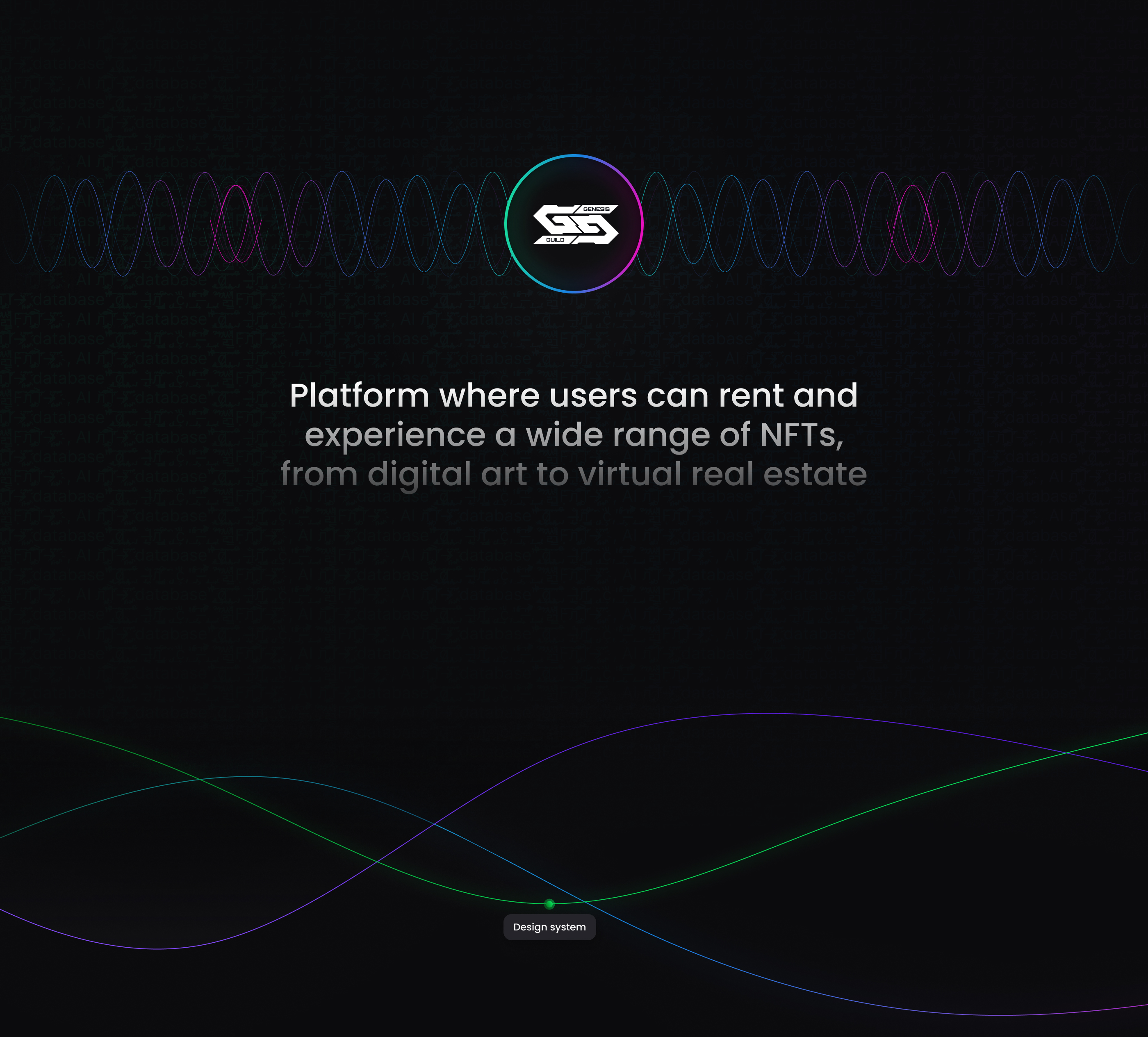 Genesis Guild Platform for rent NFTs | UI UX design — Изображение №2 — Интерфейсы на Dprofile