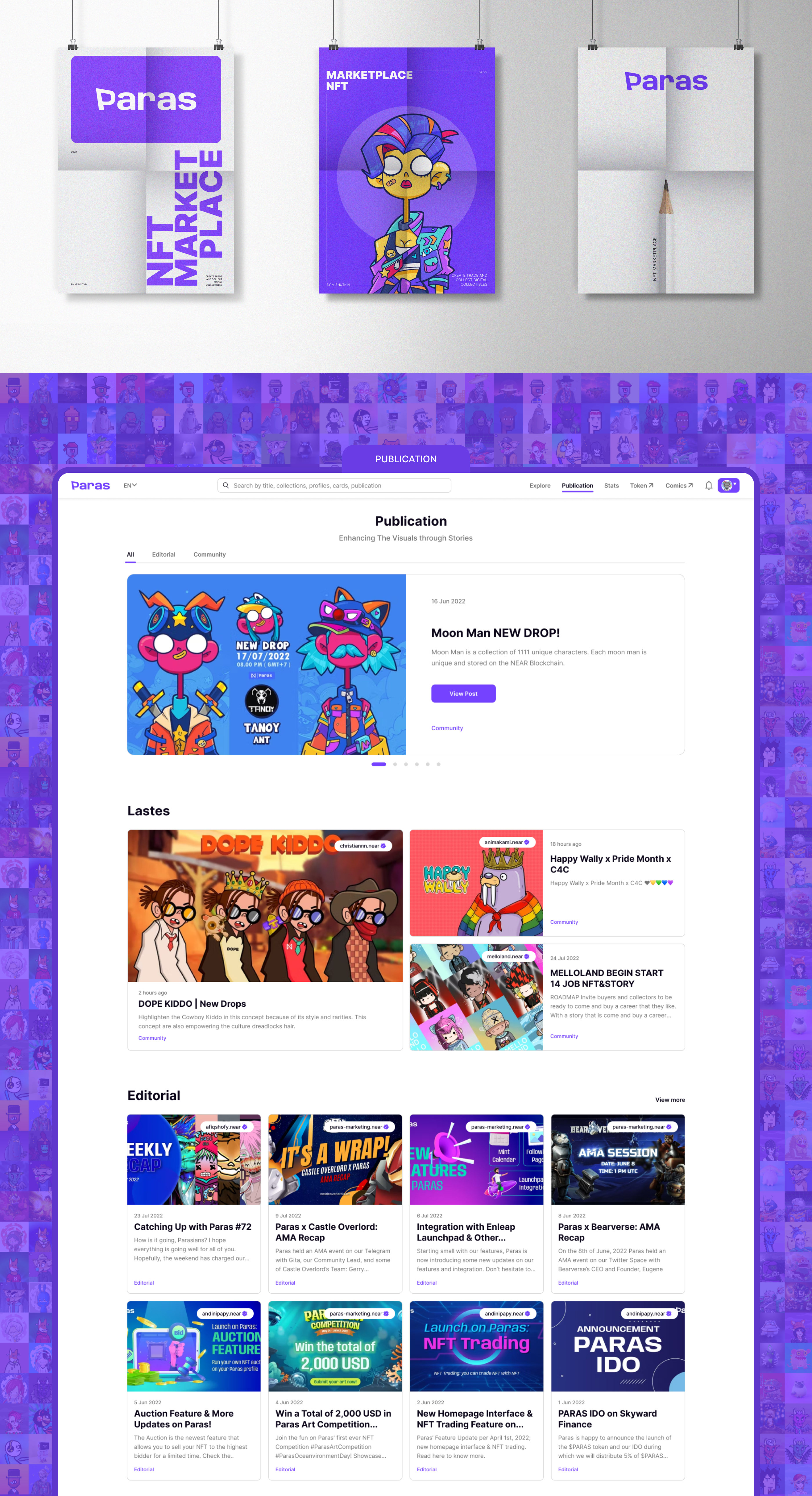 Paras—NFT Marketplace — Изображение №9 — Интерфейсы, Анимация на Dprofile