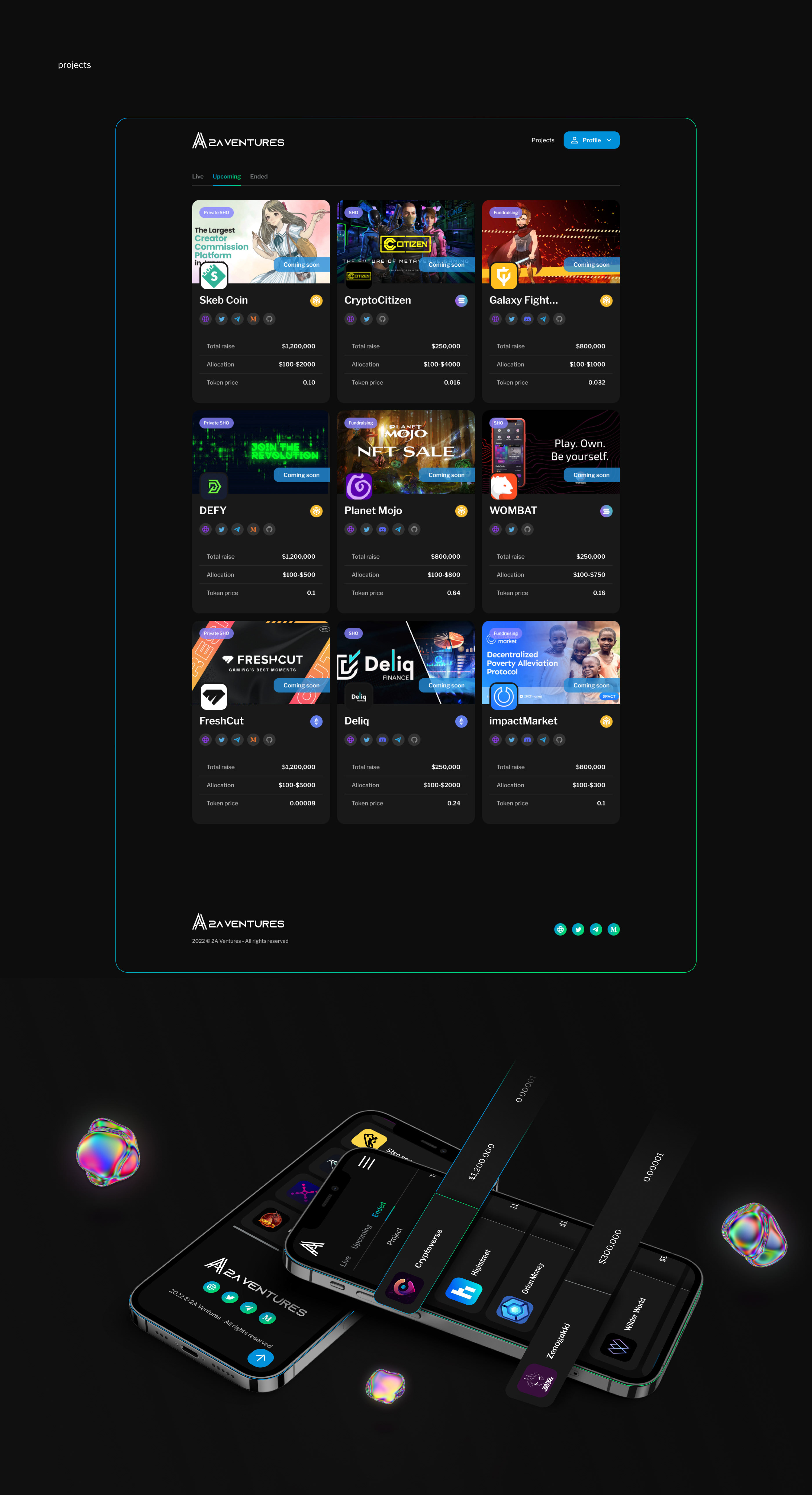 2A Ventures—investment platform — Изображение №6 — Интерфейсы, Анимация на Dprofile