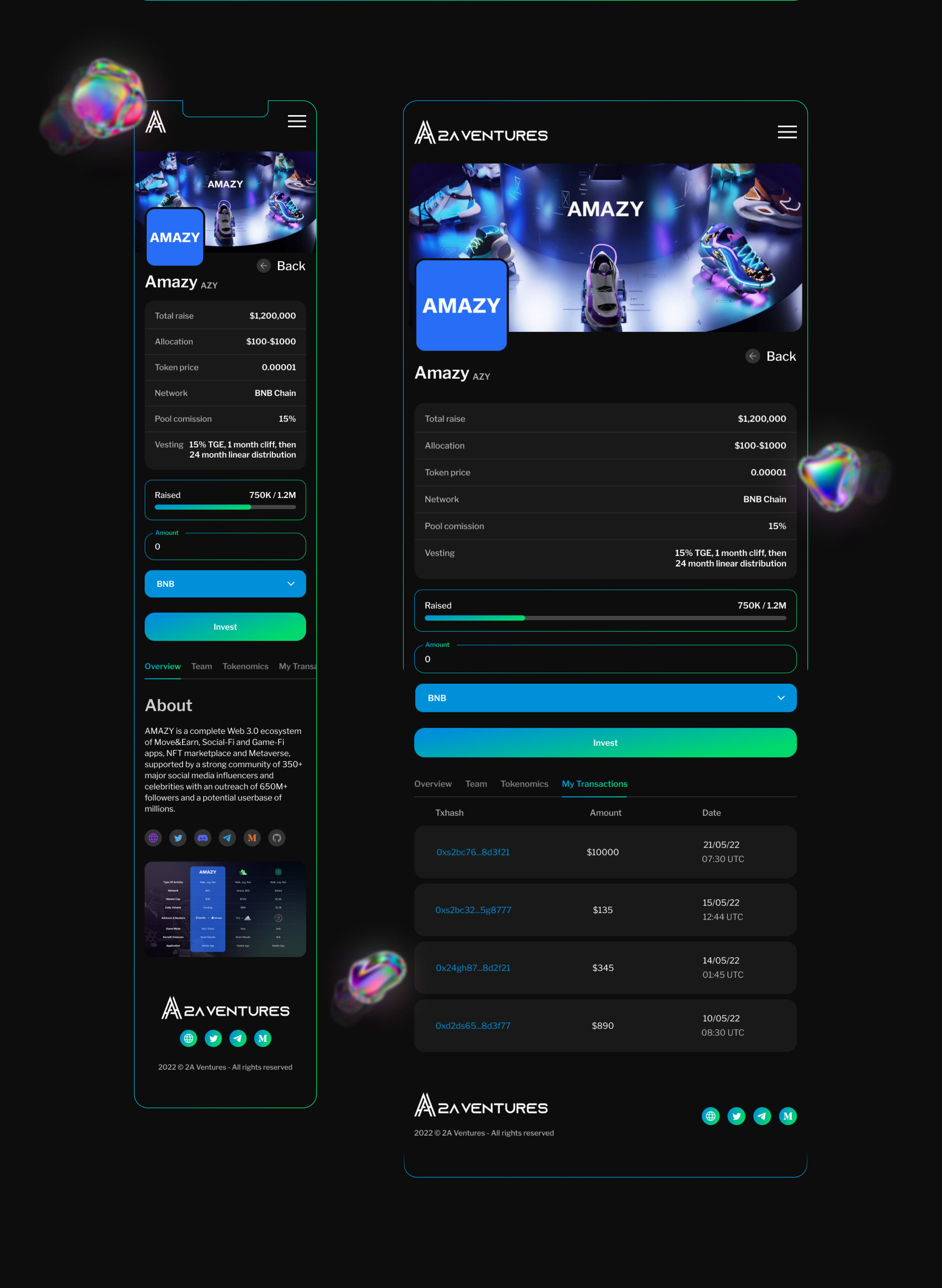 2A Ventures—investment platform — Изображение №9 — Интерфейсы, Анимация на Dprofile