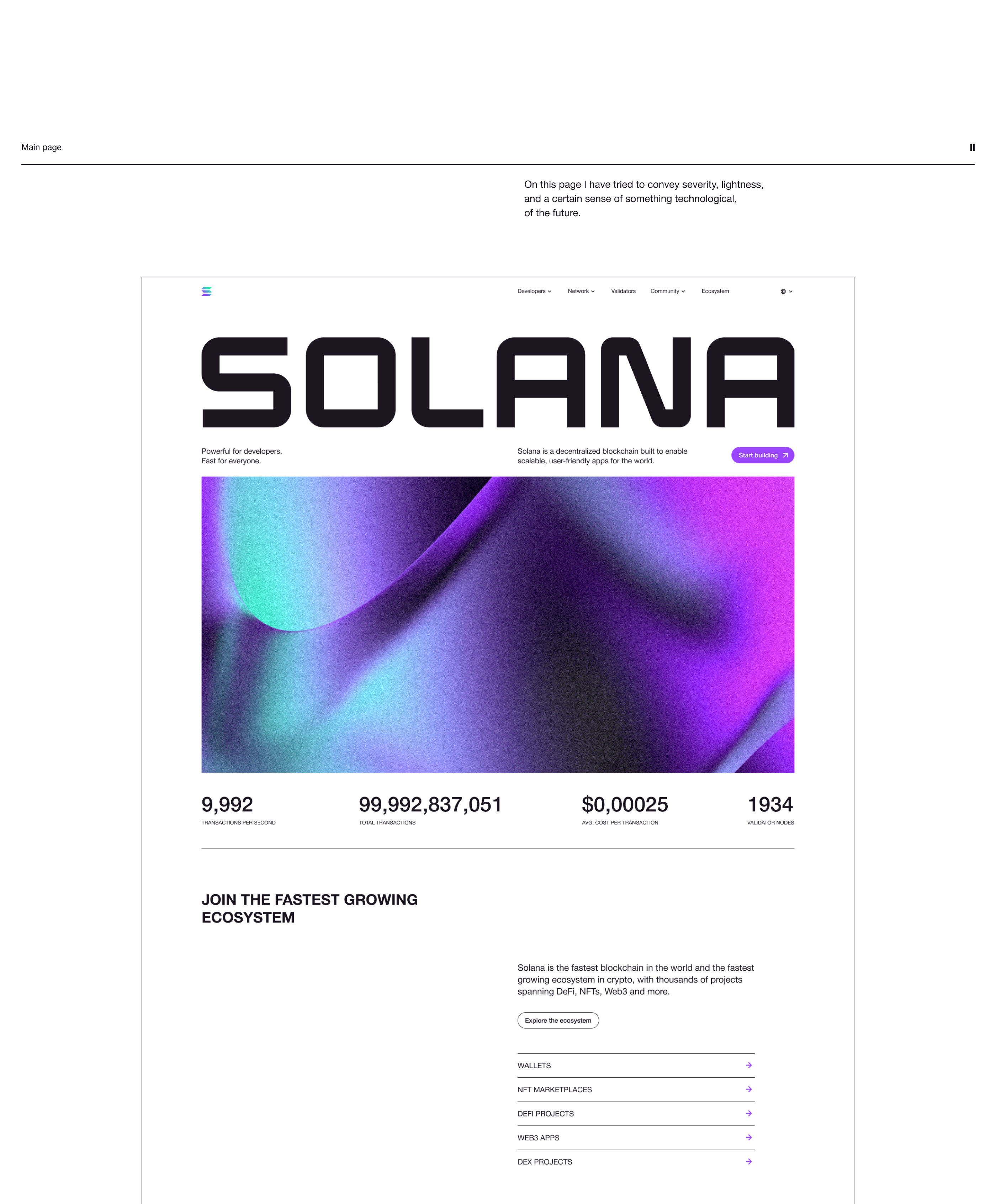 Blockchain Solana — Изображение №3 — Интерфейсы, Анимация на Dprofile