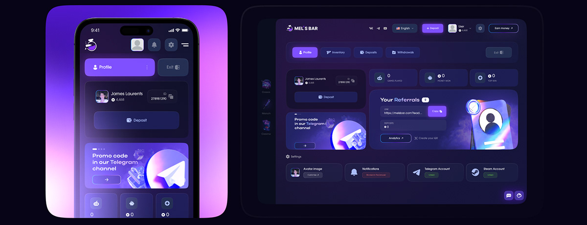 UX/UI Website redesign for online-casino / Mel's Bar — Изображение №3 — Интерфейсы, Графика на Dprofile
