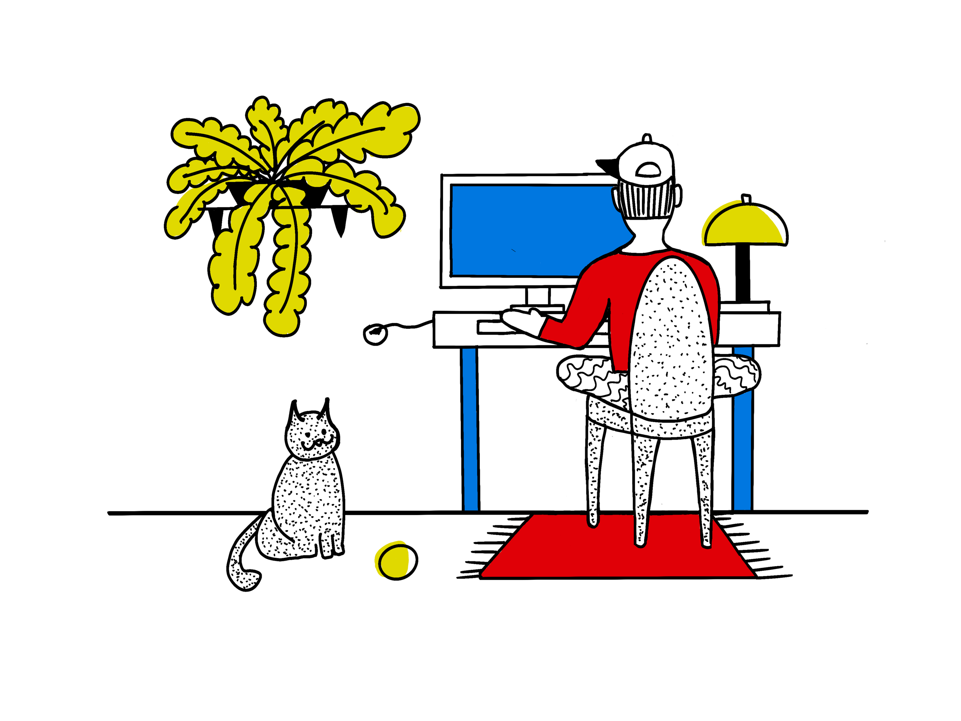 (ПРОДАЕТСЯ) Парень за компьютером — Изображение №1 — Иллюстрация на Dprofile