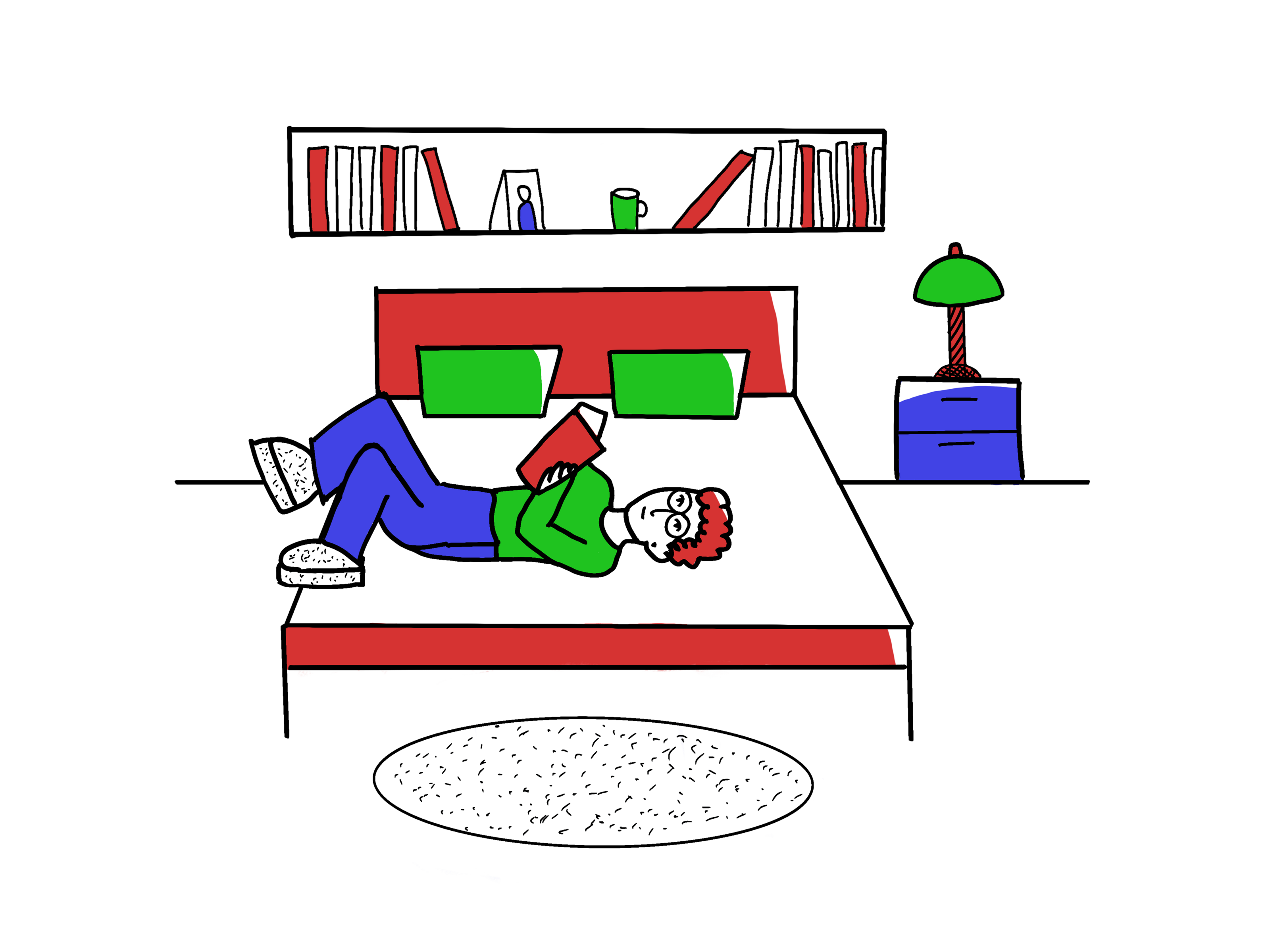 (ПРОДАЕТСЯ) Книжный вечер — Изображение №1 — Иллюстрация на Dprofile