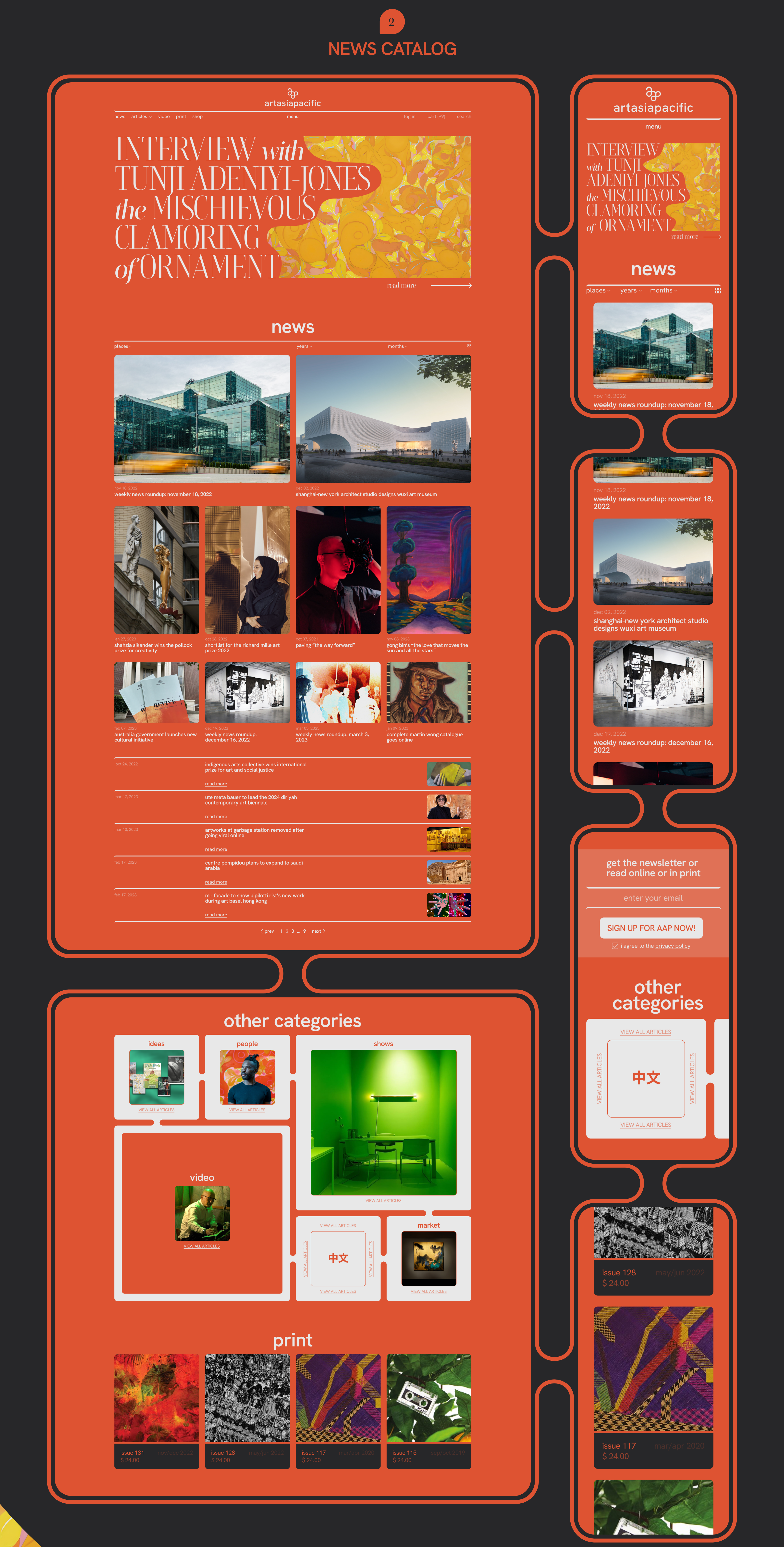 ArtAsiaPacific | News website redesign — Изображение №4 — Интерфейсы, Графика на Dprofile